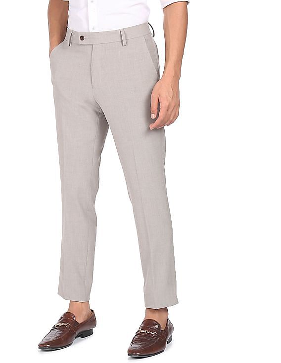 Men's Super Skinny Khaki Suit Trousers | Boohoo UK