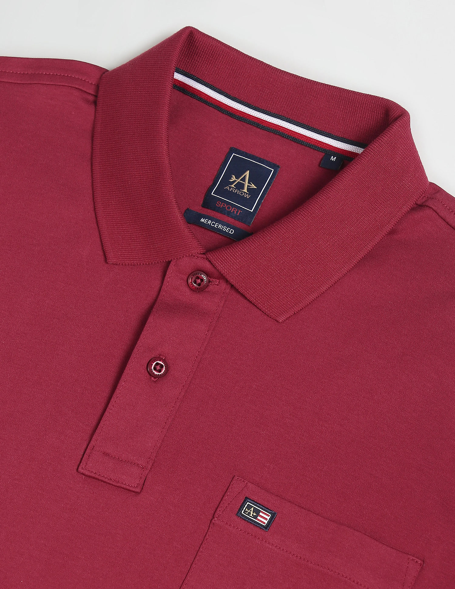 Arrow Sports Chest Pocket Solid Polo Shirt