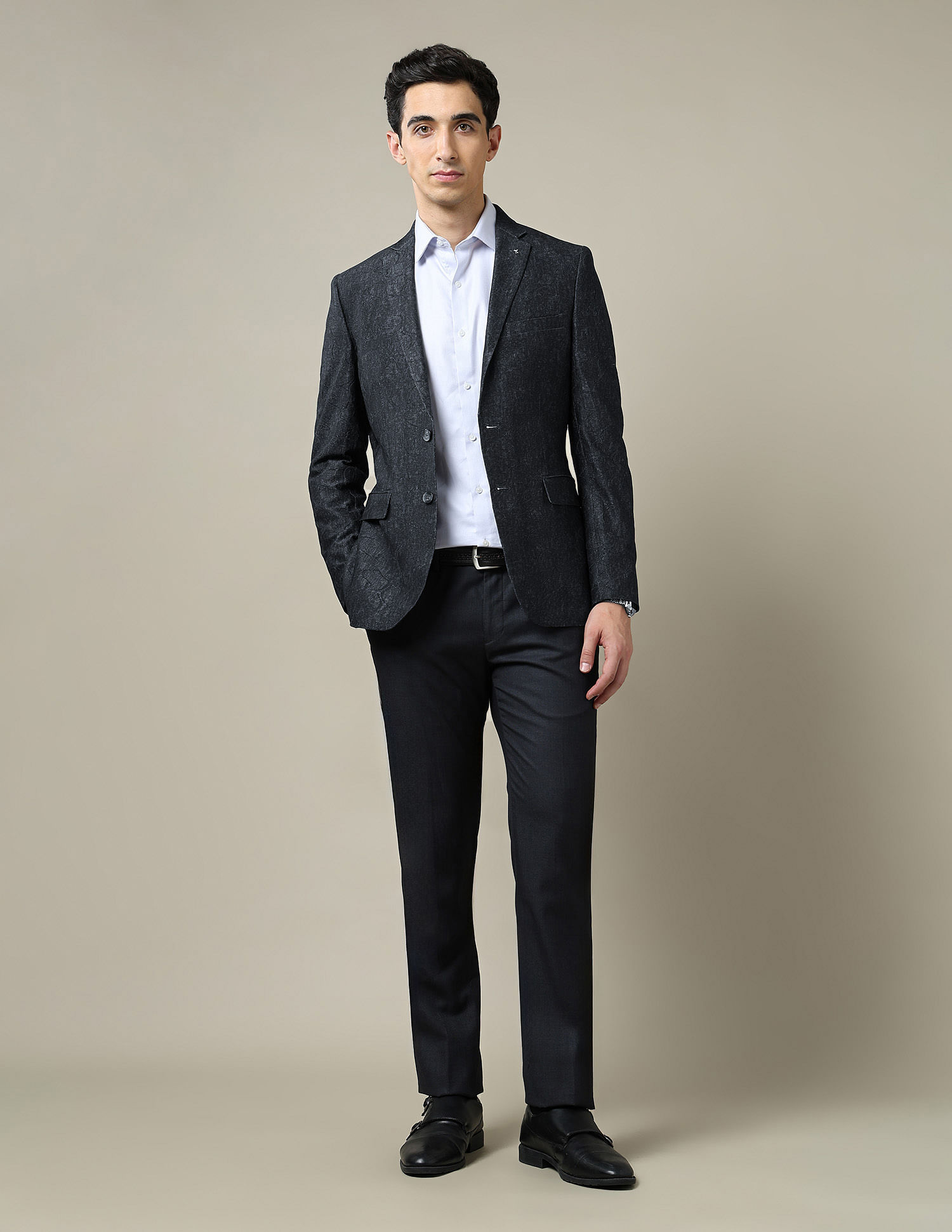 Arrow Zero Calorie Slim Fit Textured 1851 Blazer