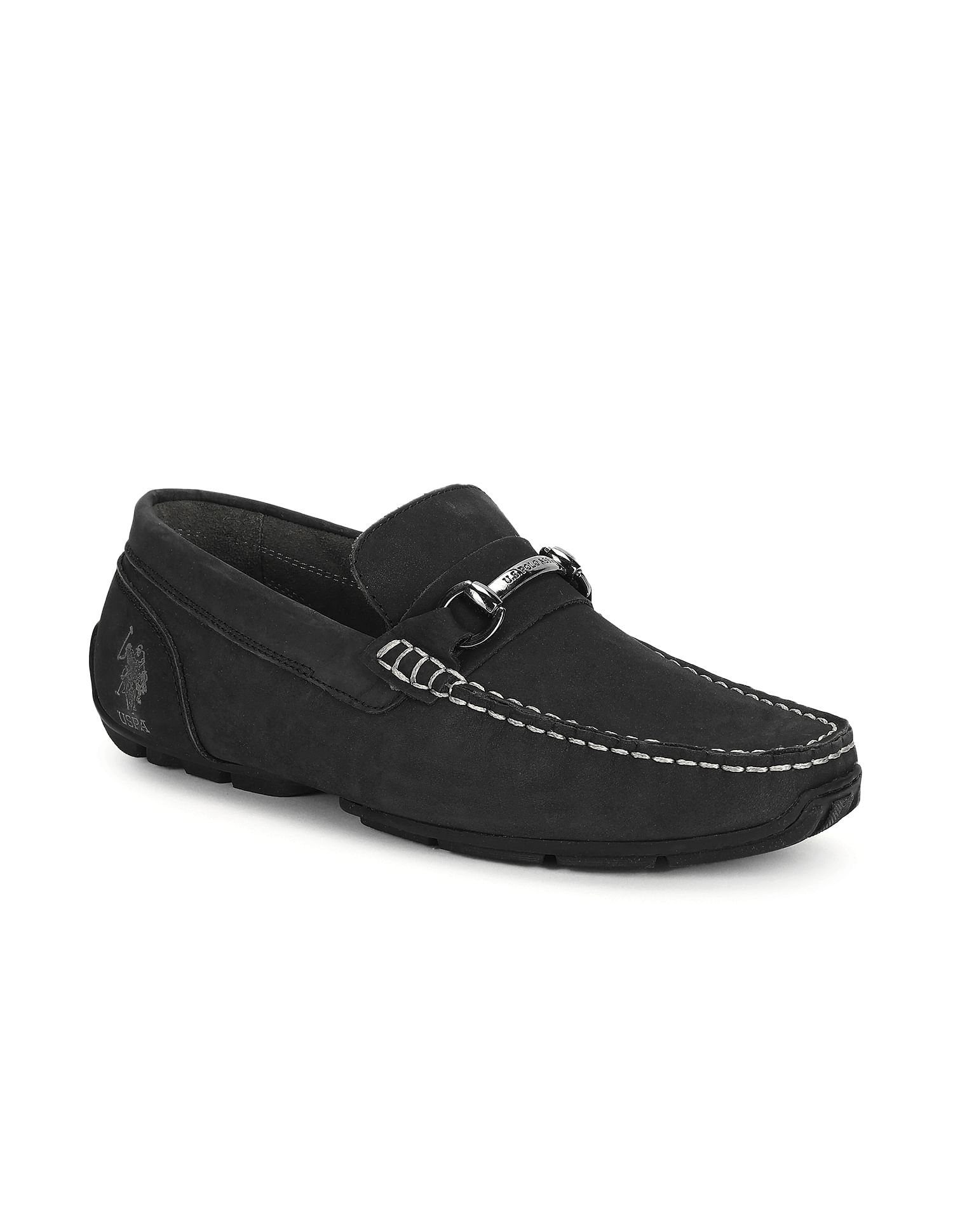 U.S. Polo Assn. Metallic Logo Leather Hebbar 3.0 Loafers