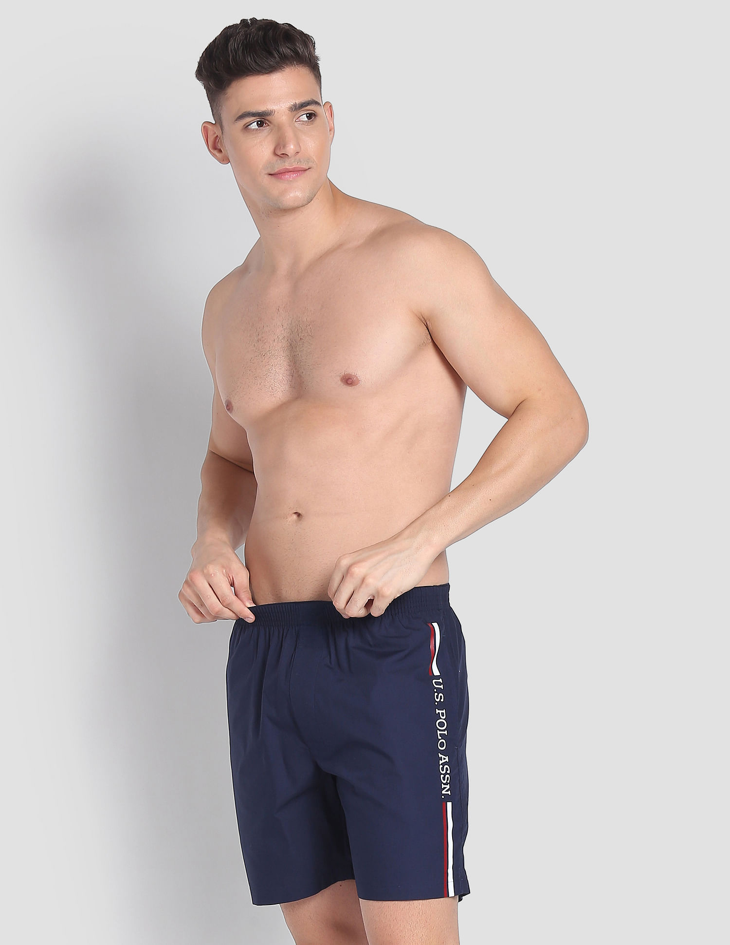 USPA Innerwear Brand Stripe Dual Pocket IYAX Boxers - Pack Of 1
