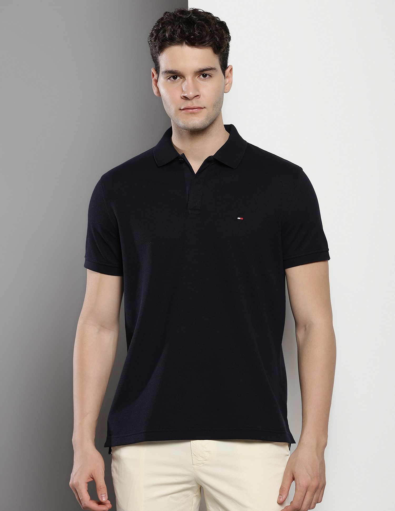 Tommy Hilfiger Sustainable Boucle Solid Polo Shirt