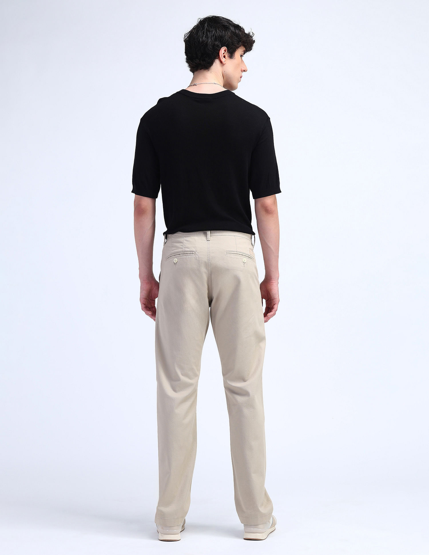 Flying Machine Straight Fit Mid Rise Trousers