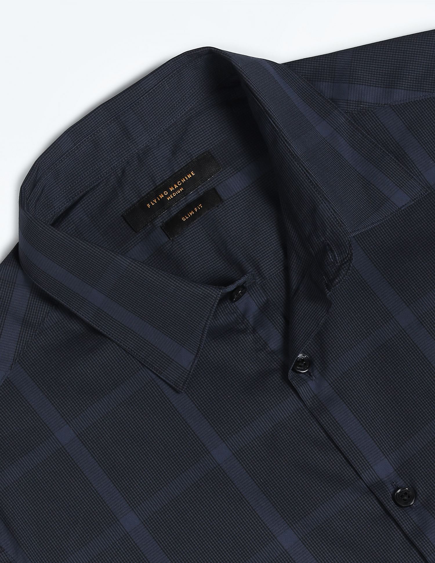 Flying Machine Windowpane Check Slim Fit Shirt