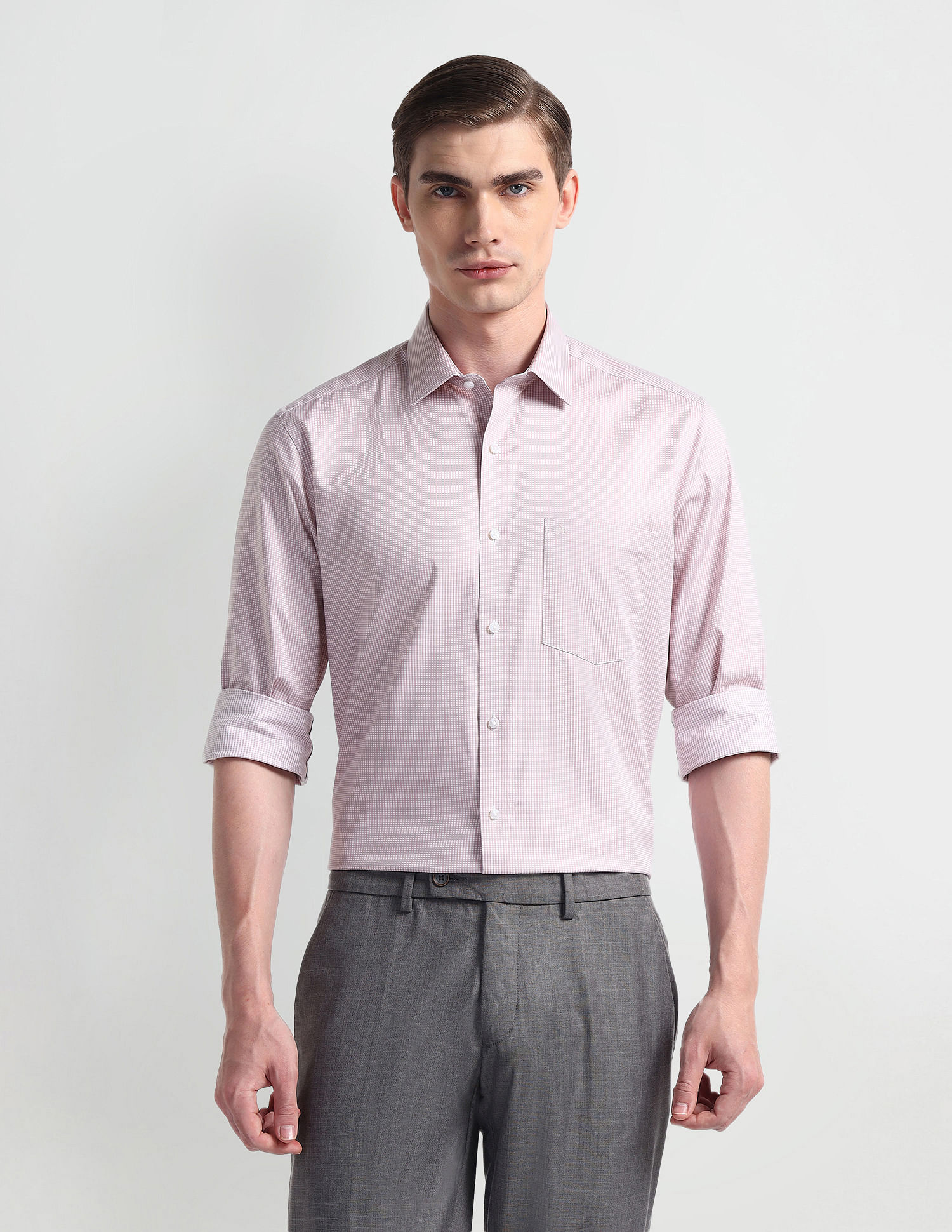Arrow Regular Fit Graph Checked Shirt