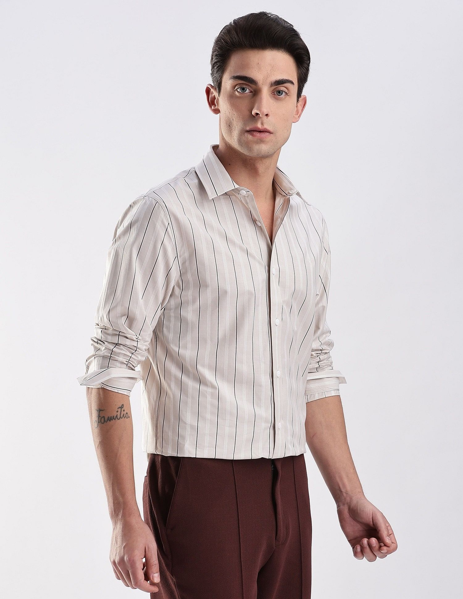 Calvin Klein Jeans Vertical Stripes Slim Fit Dobby Woven Shirt