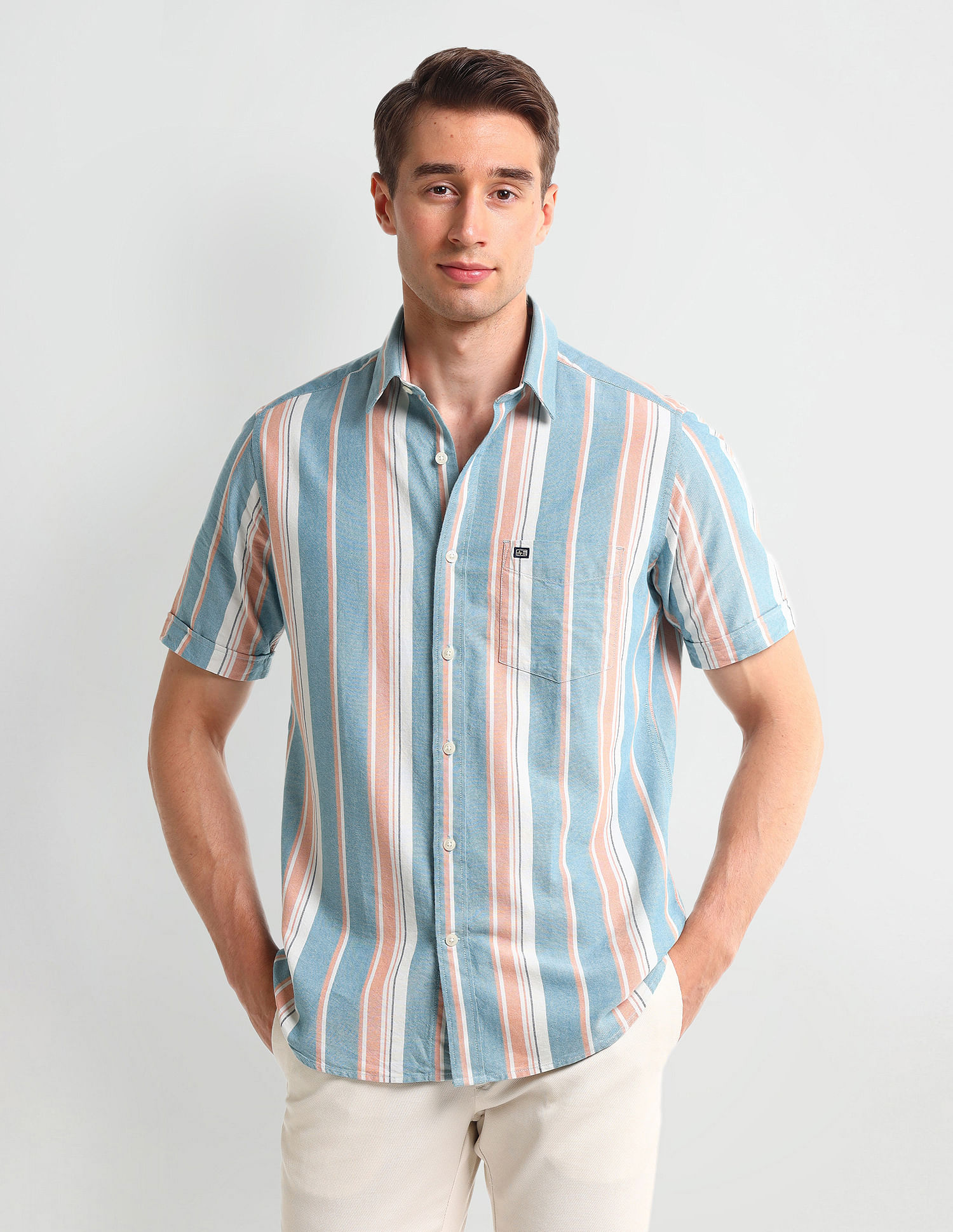 Arrow Sport Cutaway Collar Cotton Shirt