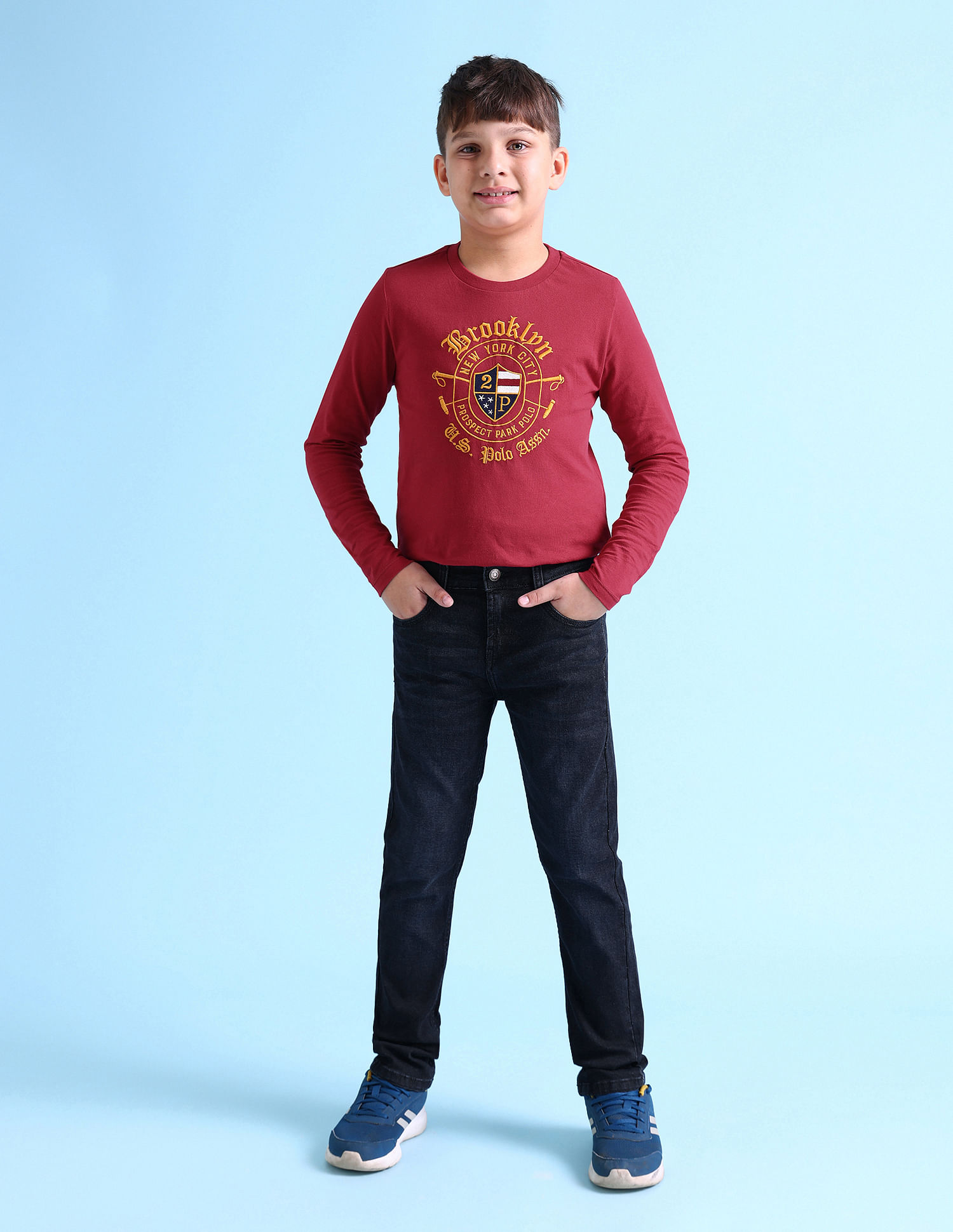U.S. Polo Assn. Kids Mid Rise Brandon Slim Fit Jeans