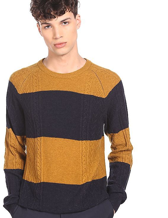 U.S. Polo Assn. Crew Neck Striped Sweater