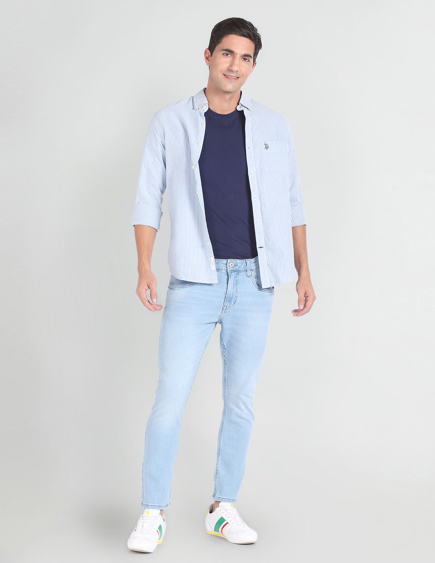 U.S. Polo Assn. Denim Co. Henry Cropped Fit Blue Jeans