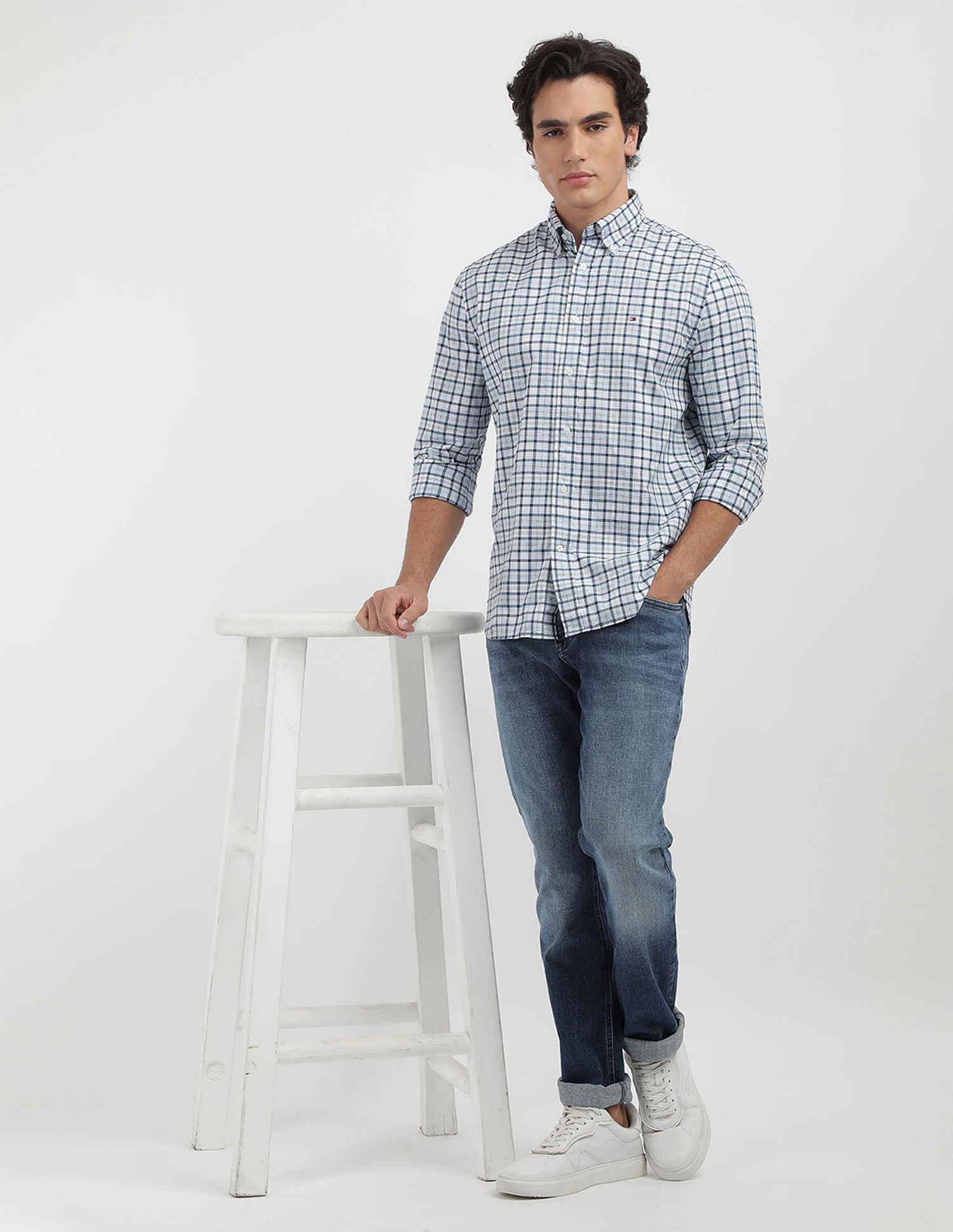 Tommy Hilfiger Flex Poplin Tartan Checked Shirt