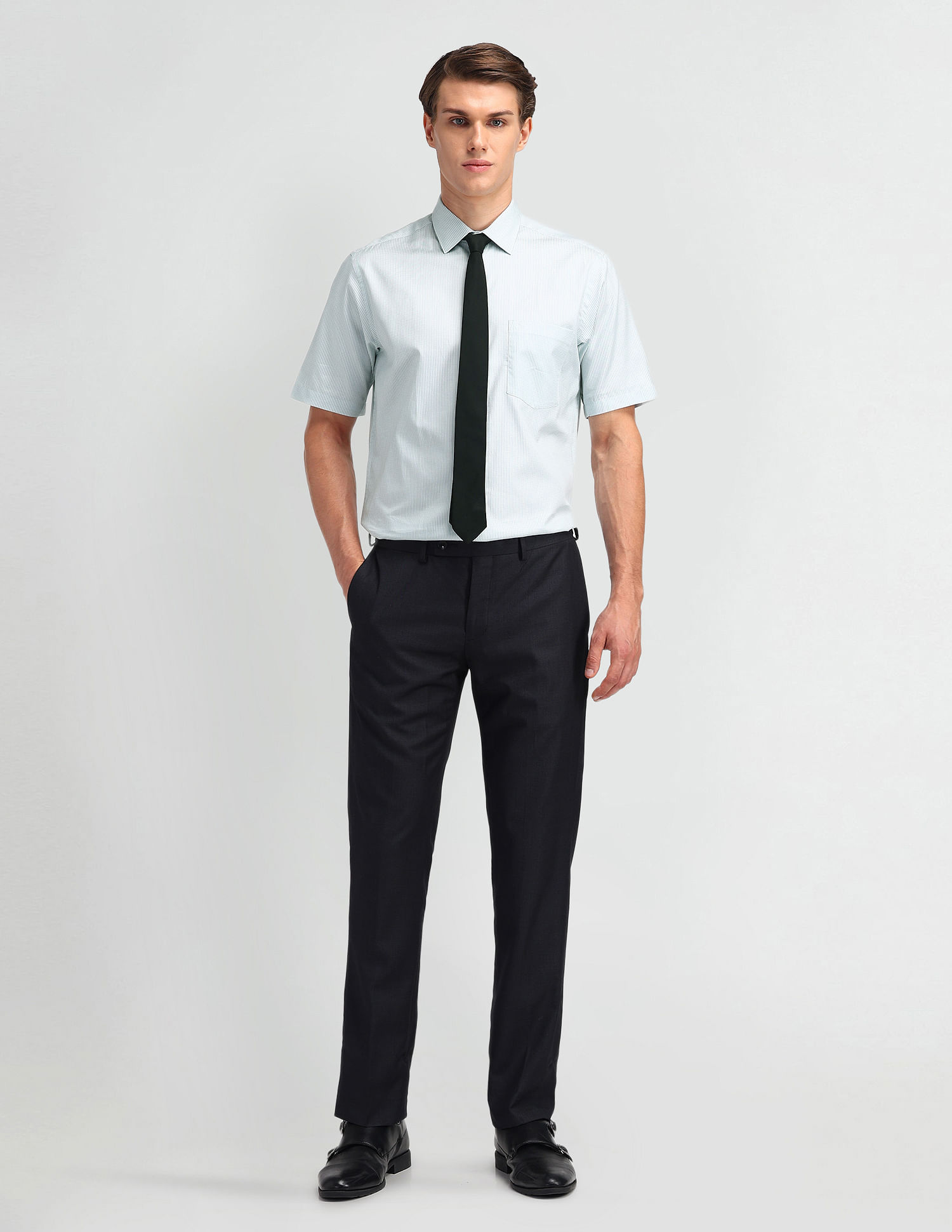 Arrow Liberty Classic Fit Micro Checked Shirt