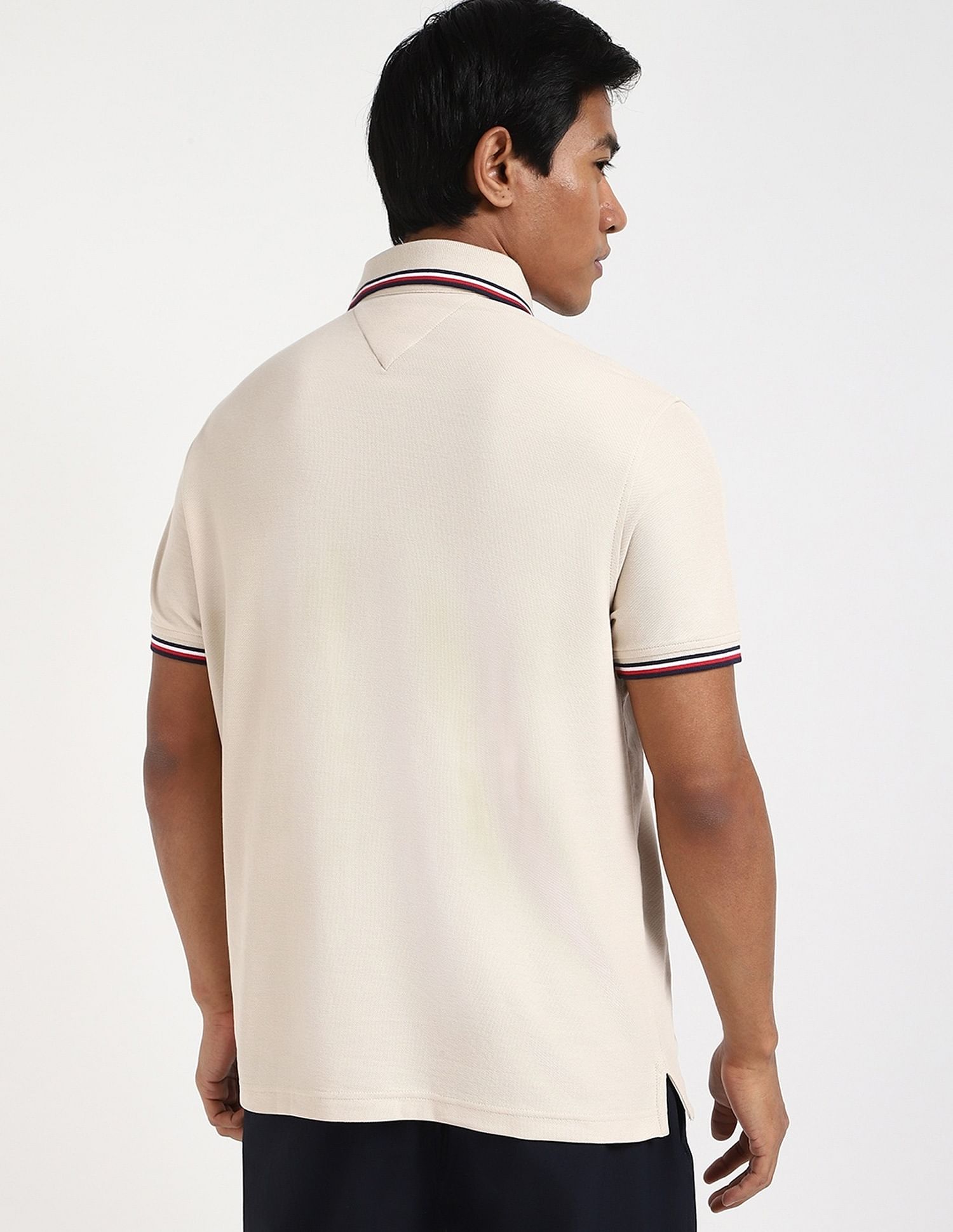 Tommy Hilfiger Solid Regular-Fit Cotton Polo Shirt
