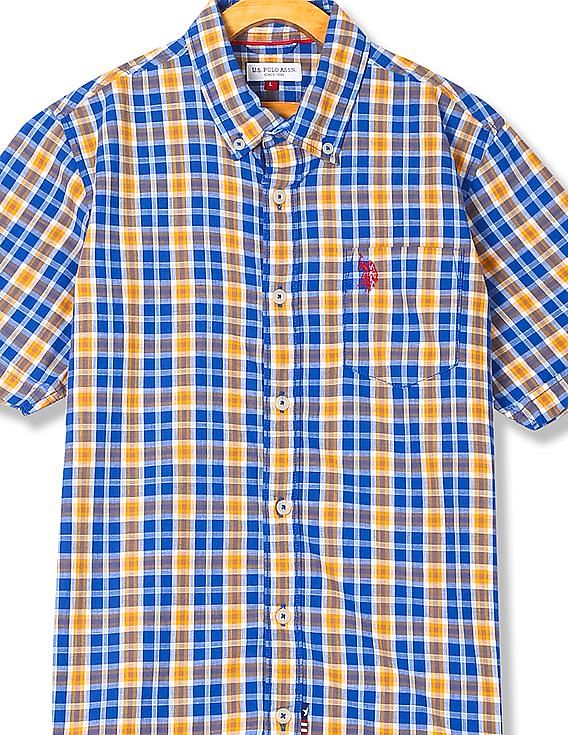 U.S. Polo Assn. Kids Boys Regular Fit Check Shirt