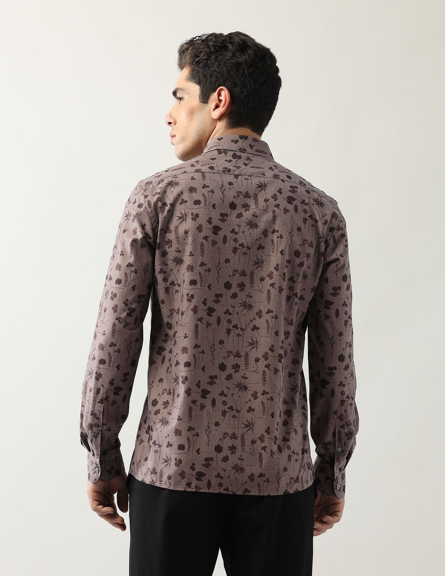 Arrow Newyork Floral Printed Manhattan Slim Fit Shirt