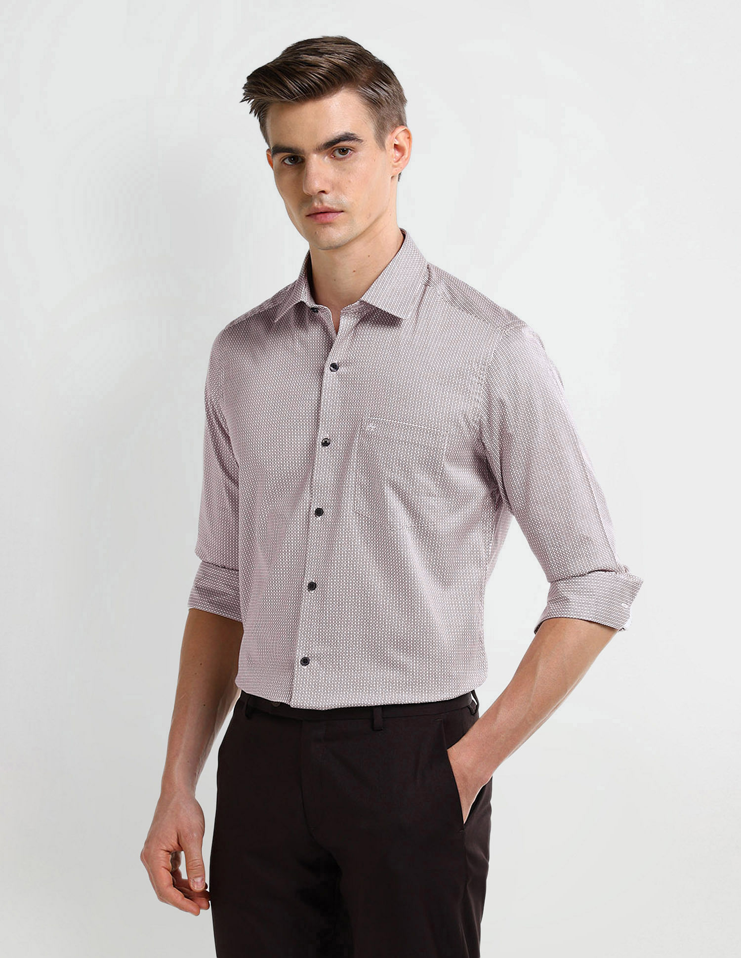 Arrow Manhattan Slim Fit Cotton Shirt