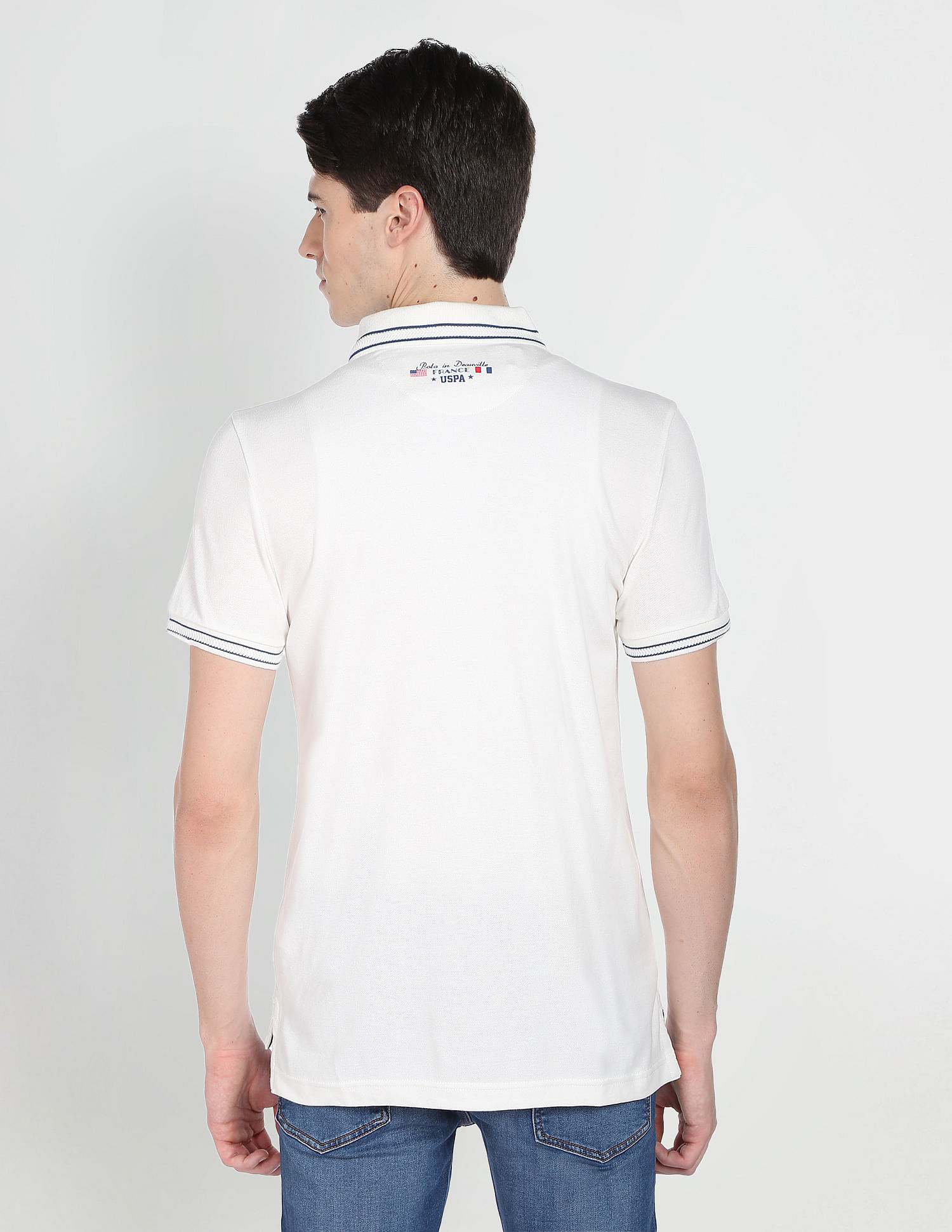 U.S. Polo Assn. Denim Co. Brand Print Pique Polo Shirt