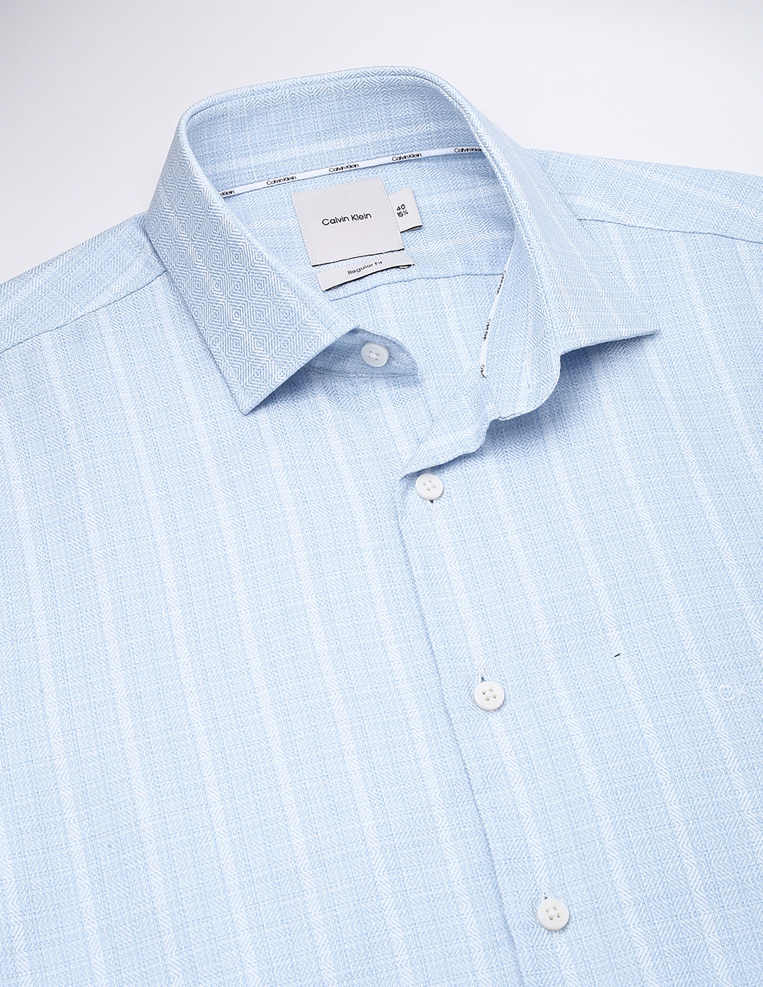 Calvin Klein Jeans Striped Regular-Fit Dobby Woven Shirt