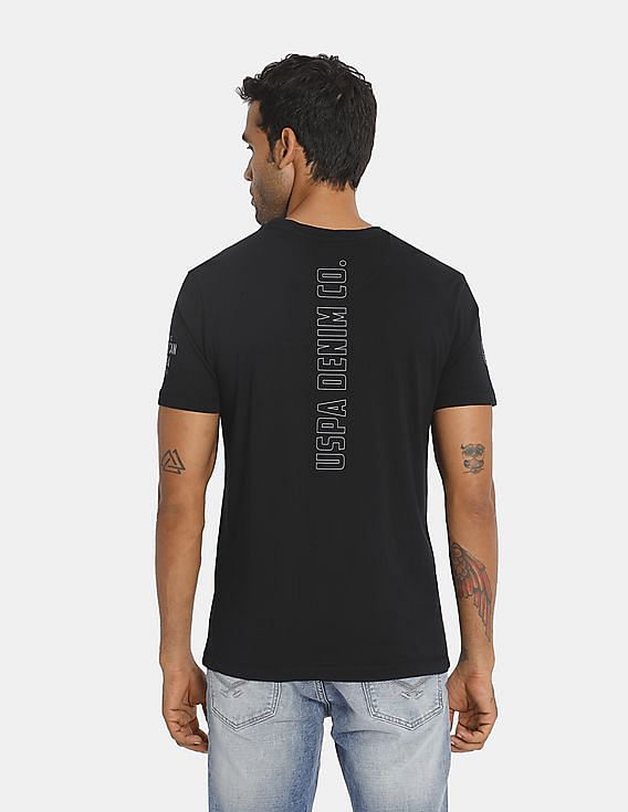 us polo black t shirt price