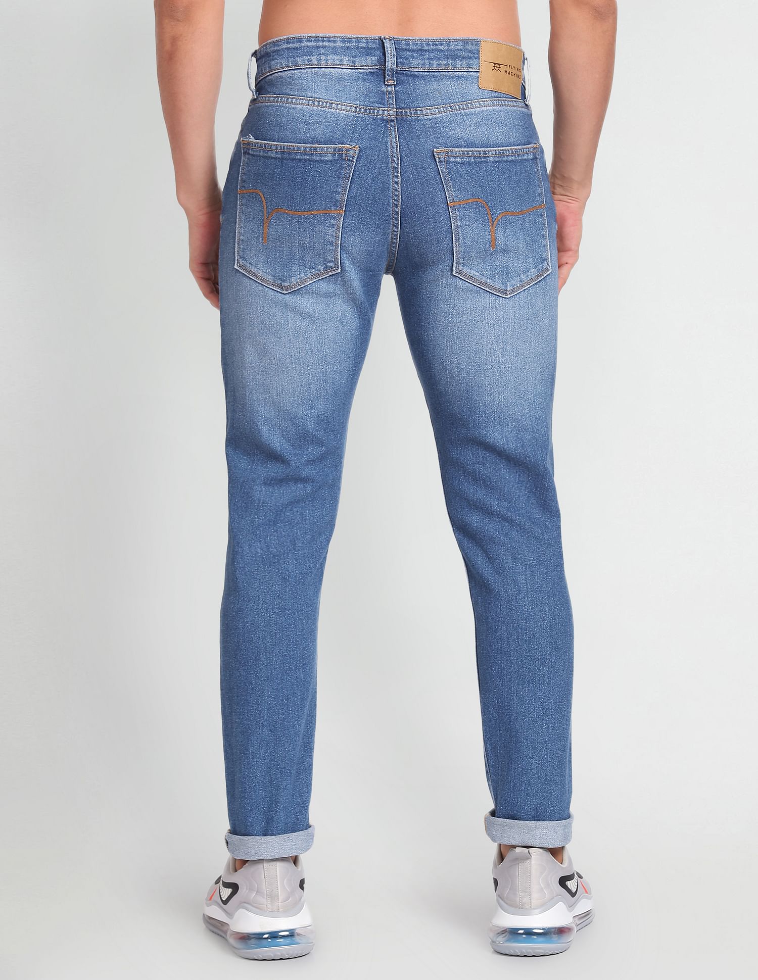 Flying Machine Slash Slim Tapered Fit Stone Wash Jeans