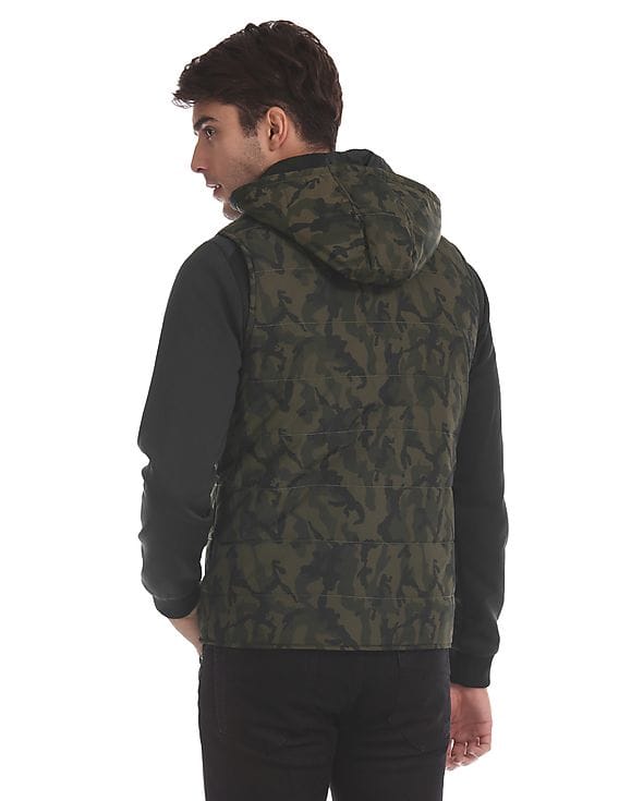 Buy Flying Machine Camo Print Gilet Jacket