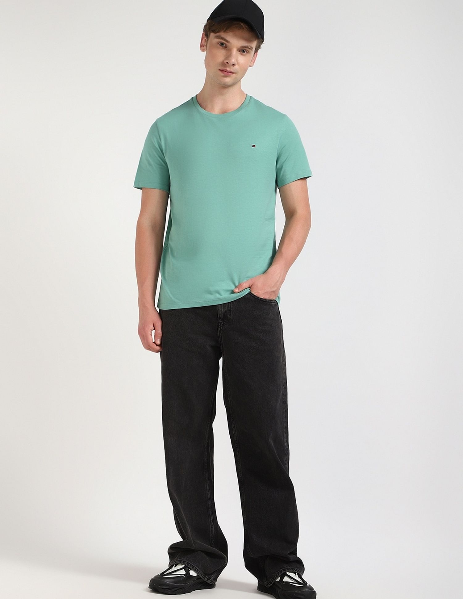 Tommy Hilfiger Solid Regular-Fit Cotton T-Shirt