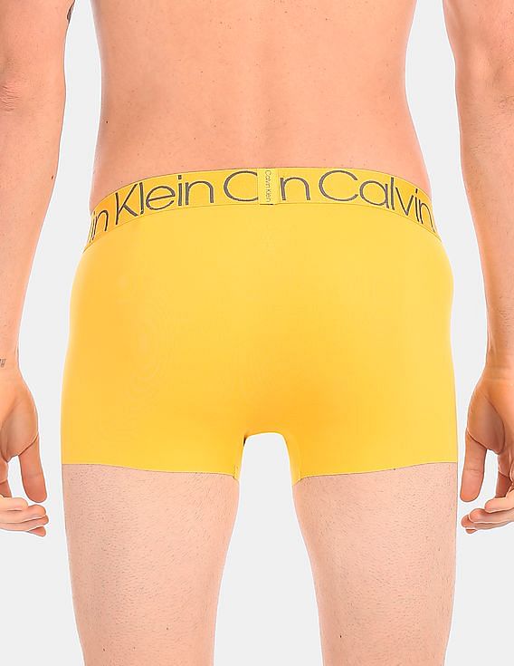 Buy Calvin Klein Underwear Men Yellow Solid Low Rise Stretch