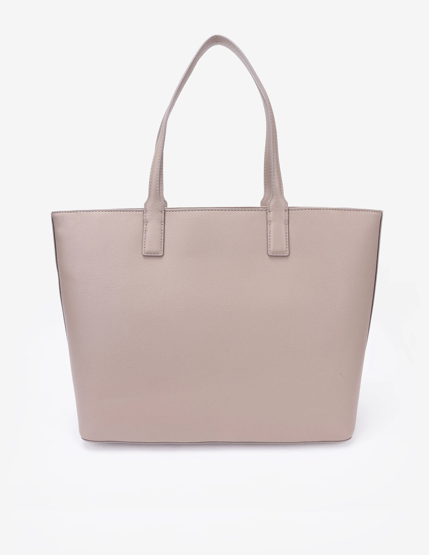 Buy Tommy Hilfiger Solid Beige Pu Tote Bag
