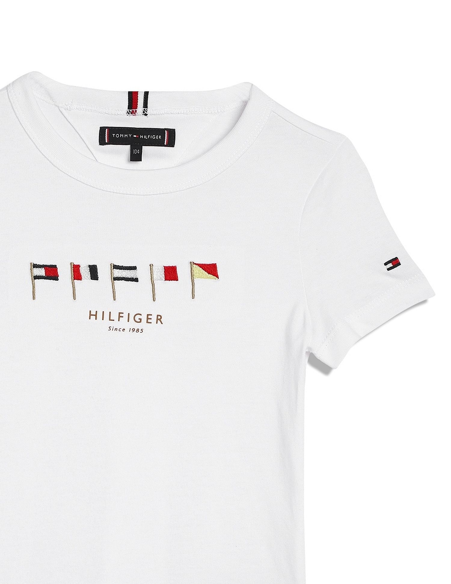 Tommy Hilfiger Kids Boys Logo Regular-Fit Cotton T-Shirt