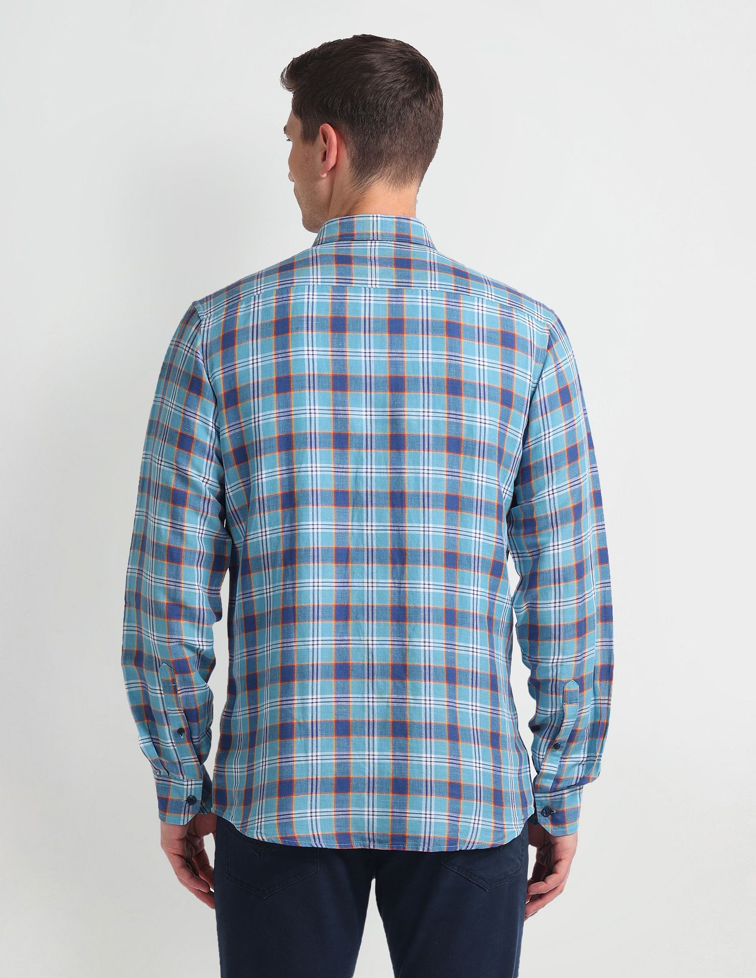 Arrow Sports Linen Blend Slim Fit Shirt