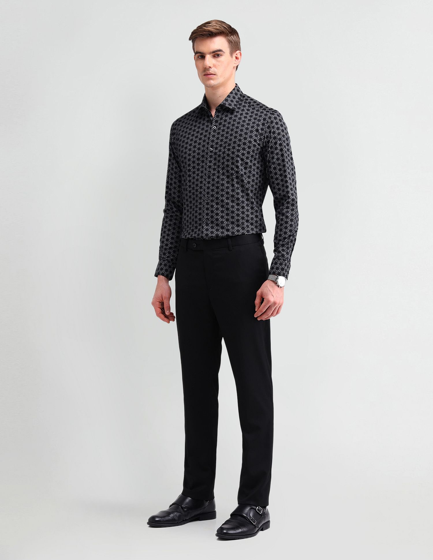 Arrow Brooklyn Fit All-over Print Shirt
