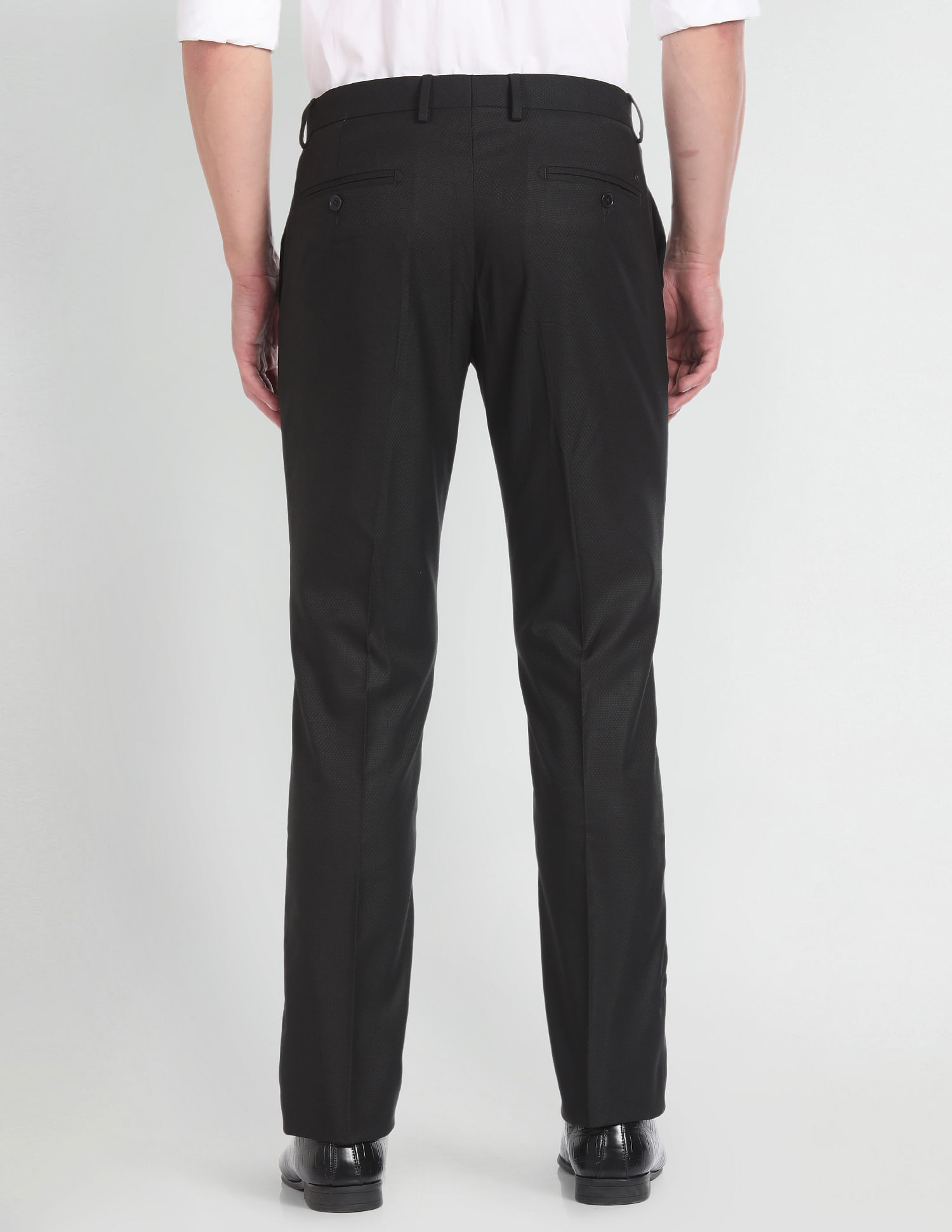 Arrow Newyork Geometric Weave Formal Trousers