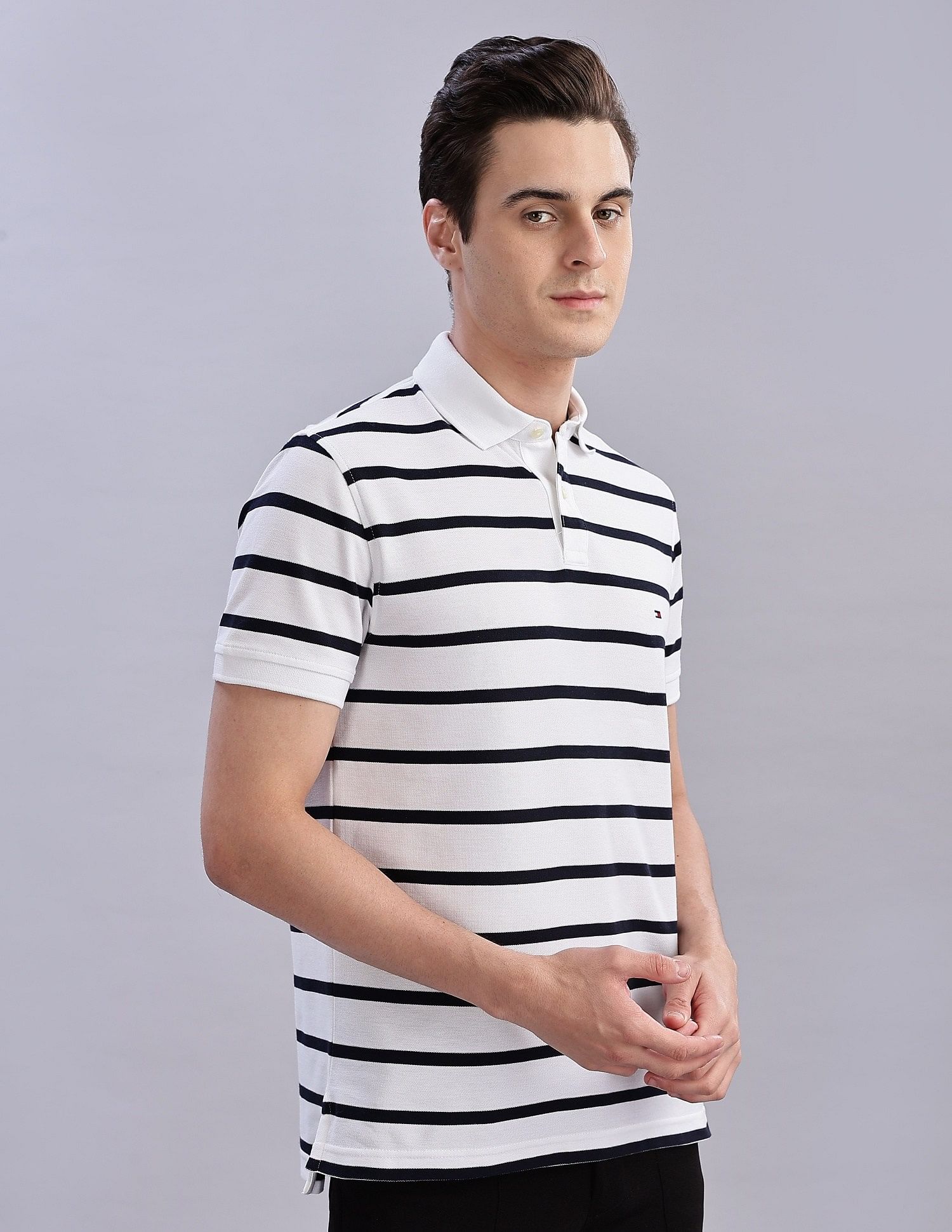 Tommy Hilfiger Striped Regular-Fit Cotton Polo Shirts