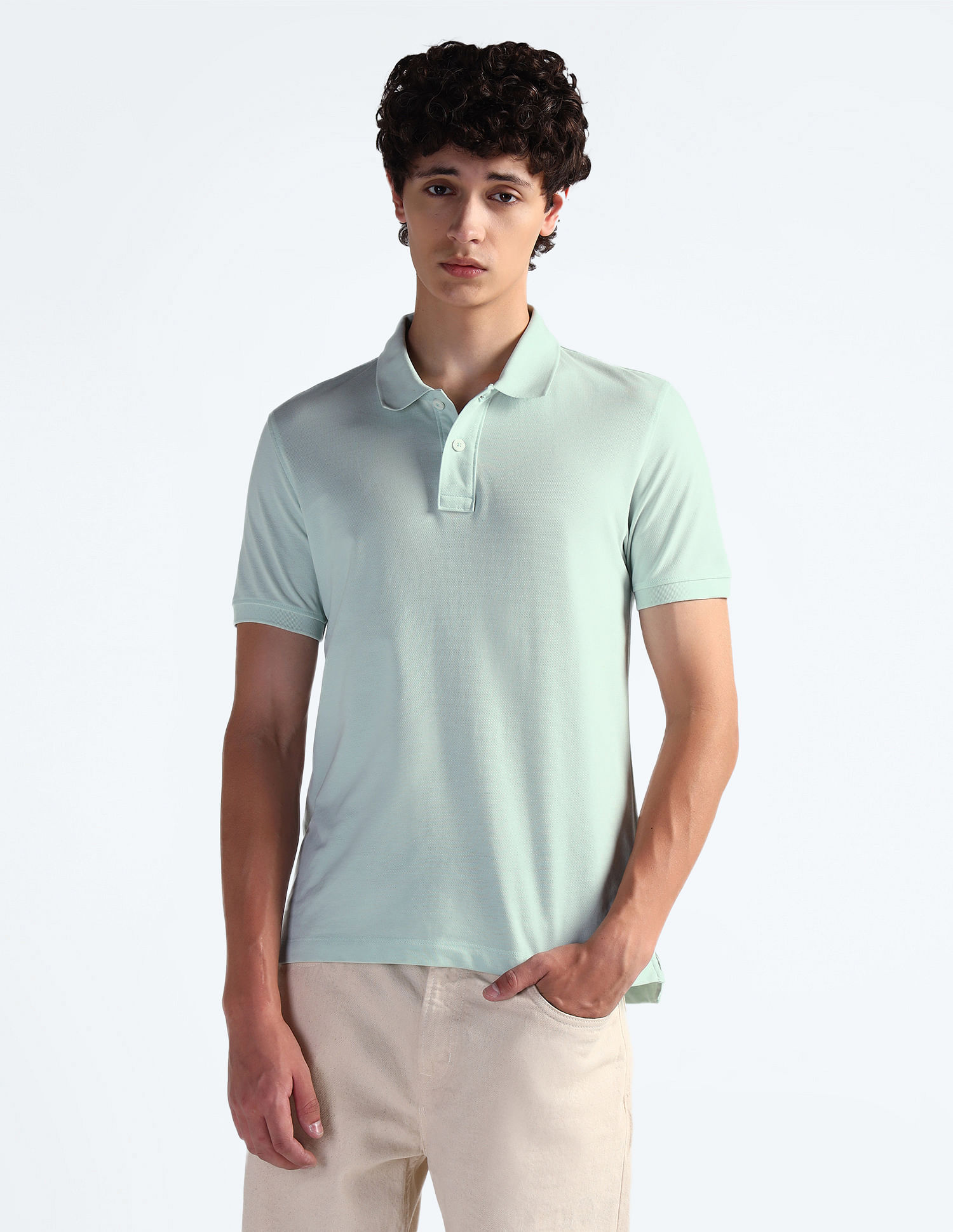 Flying Machine FM X Muhammad Ali Solid Polo Shirt