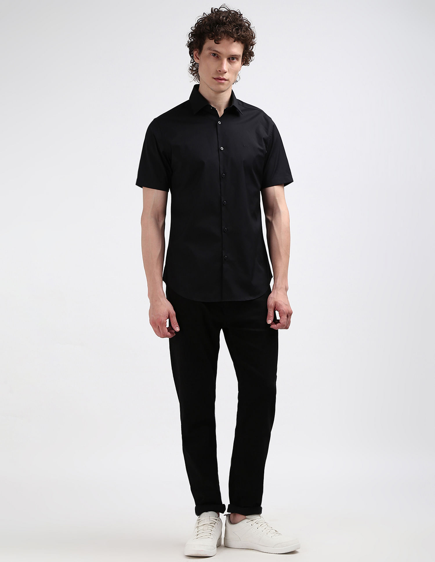 Calvin Klein Solid Poplin Shirt