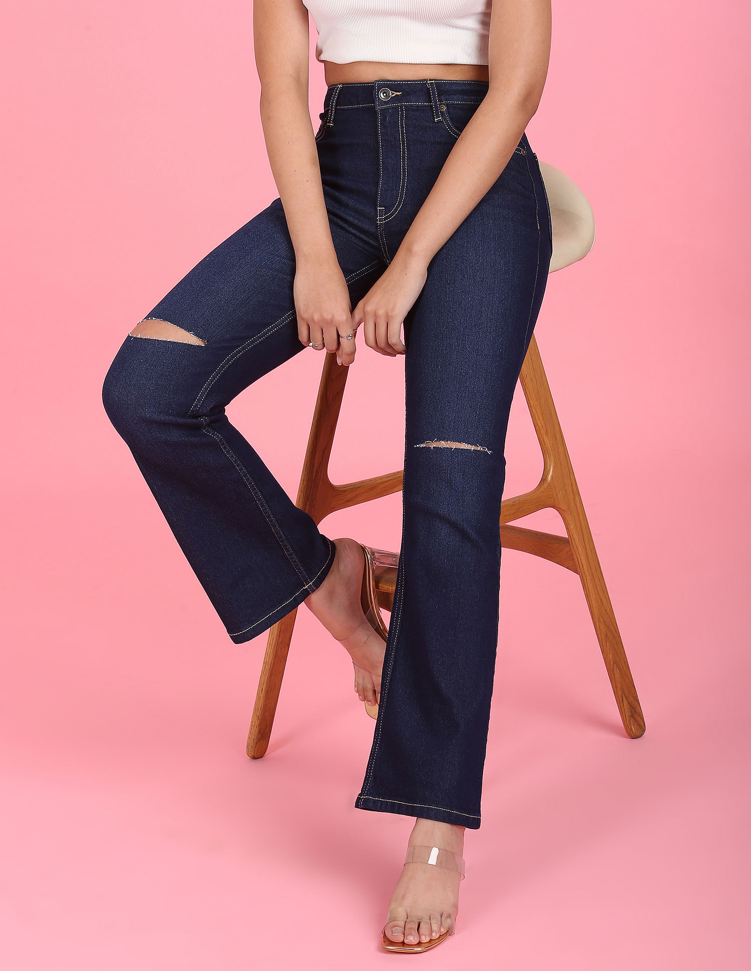 Buy Flying Machine Women High Rise Vintage Straight Fit Jeans - NNNOW.com