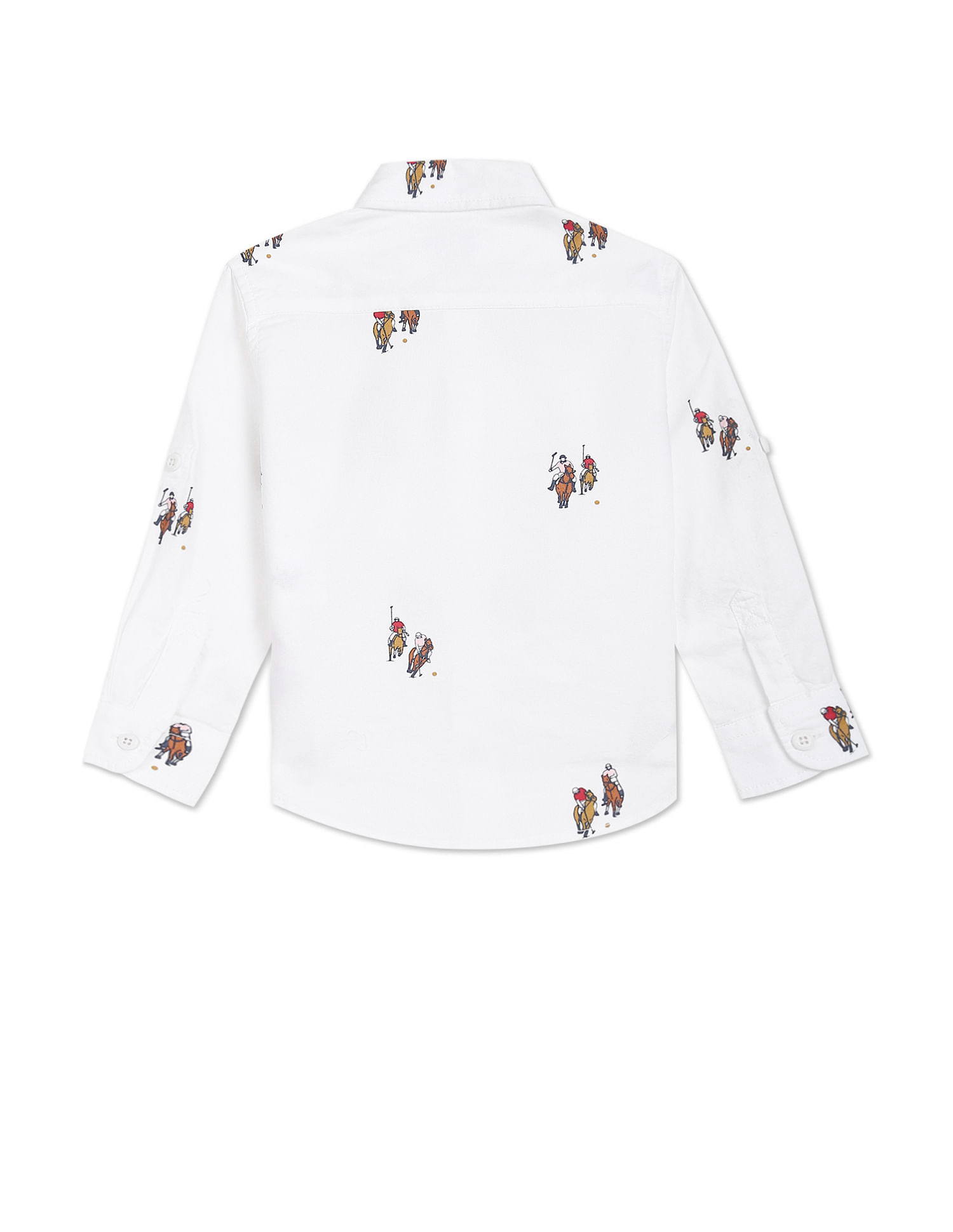 U.S. Polo Assn. Kids Boys Brand Print Dobby Shirt