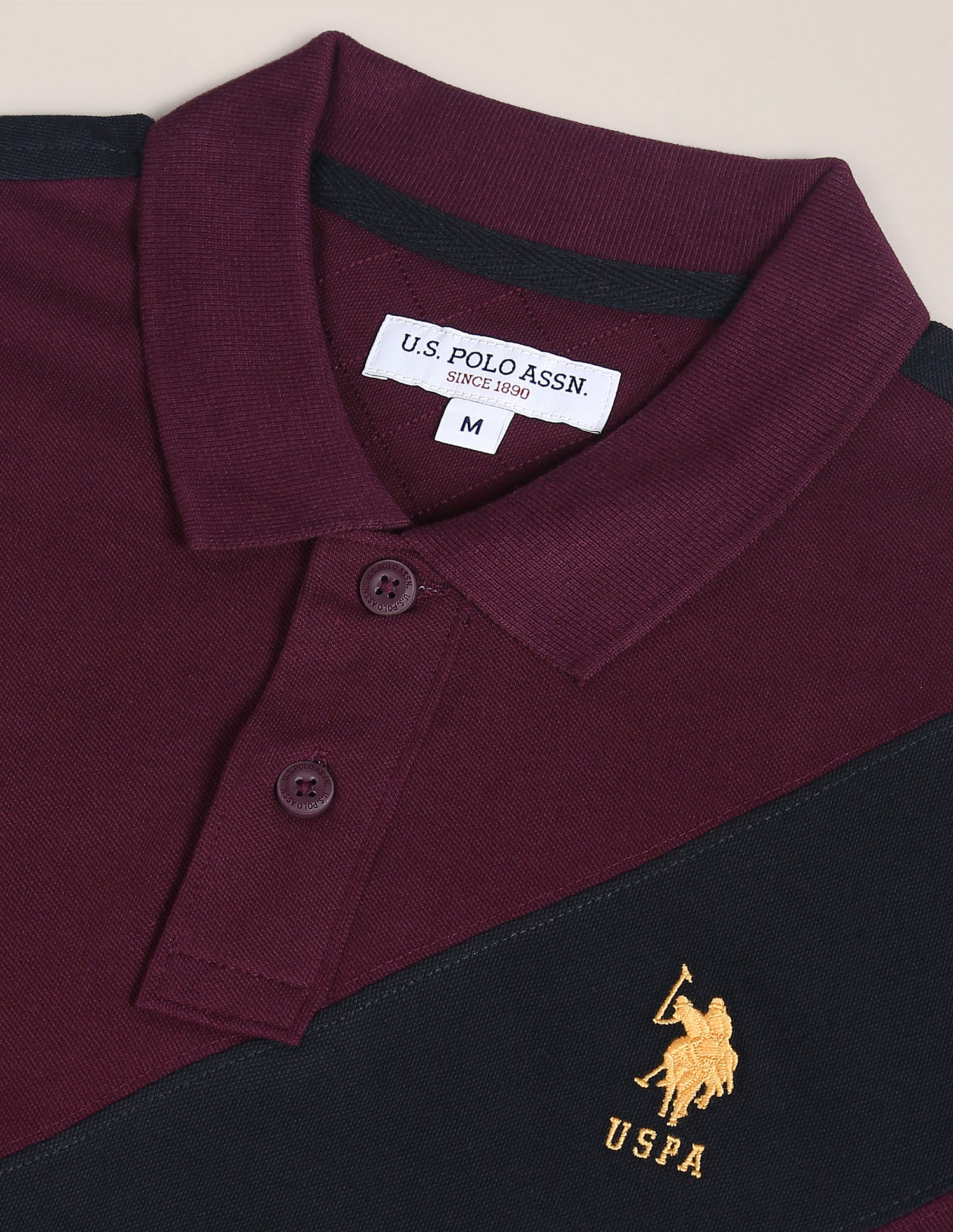 U.S. Polo Assn. Colour Block Cotton Polo Shirt