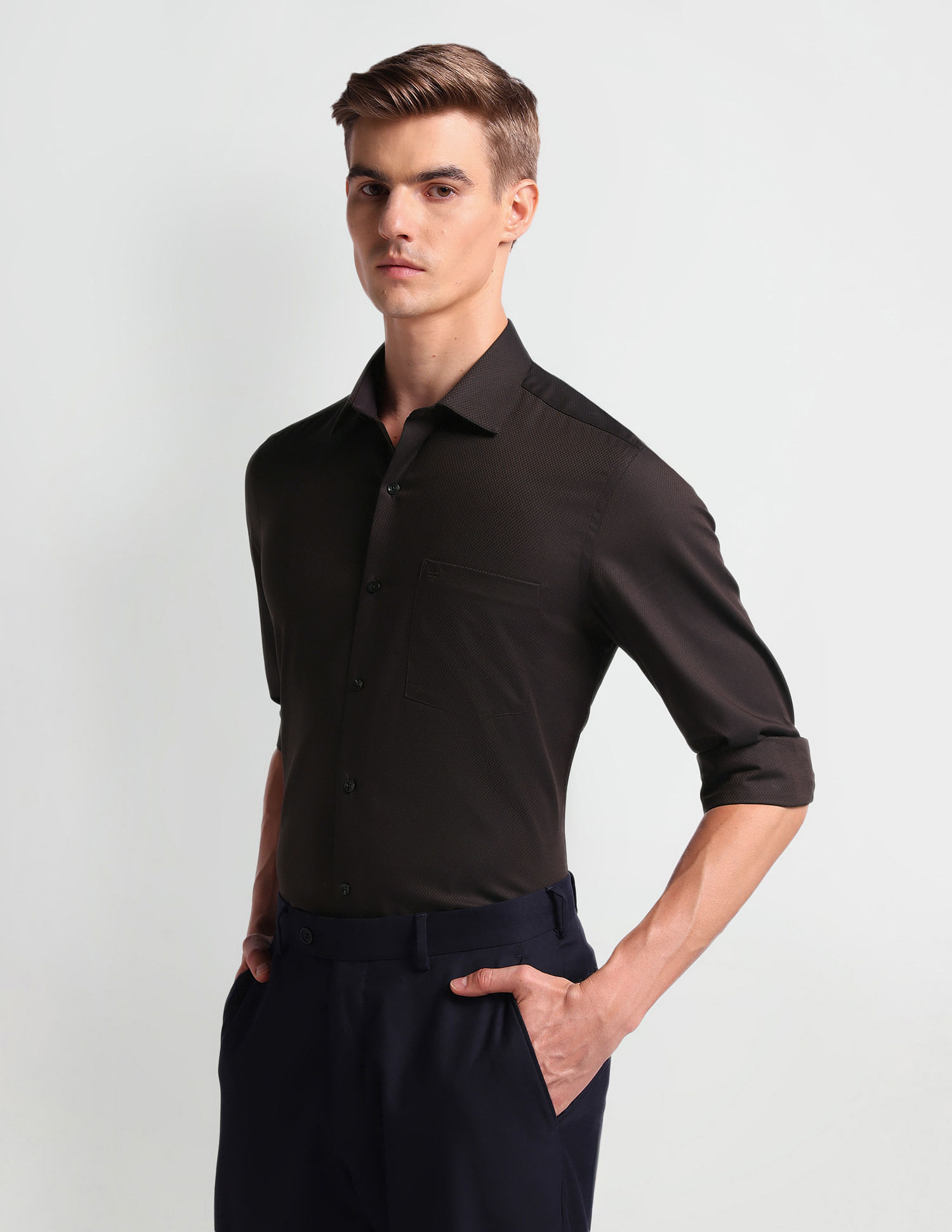 Arrow Geometric Patterned Liberty Classic Fit Shirt