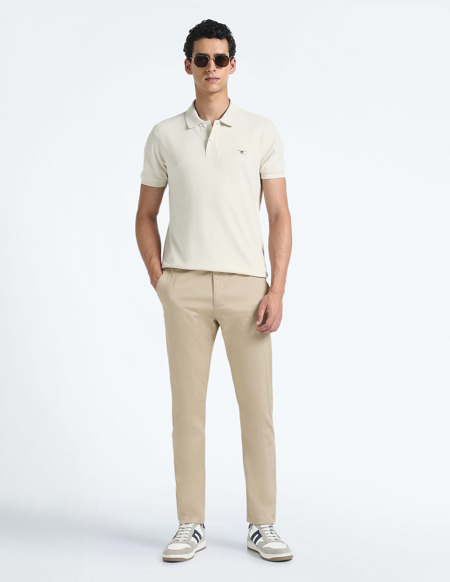 Flying Machine Slash Slim Tapered Fit Twill Chinos
