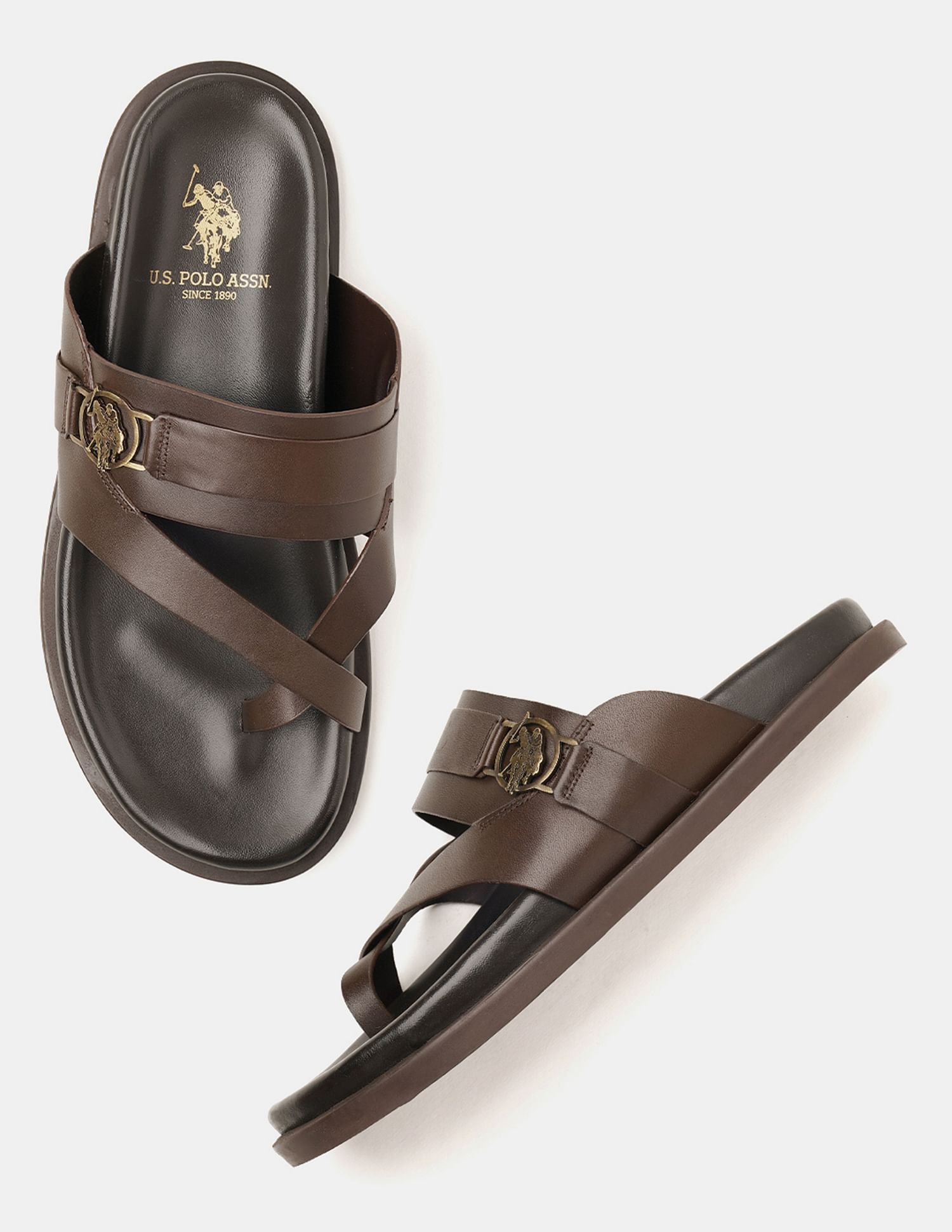 U.S. Polo Assn. Men Buckle Strap Koke Sandals