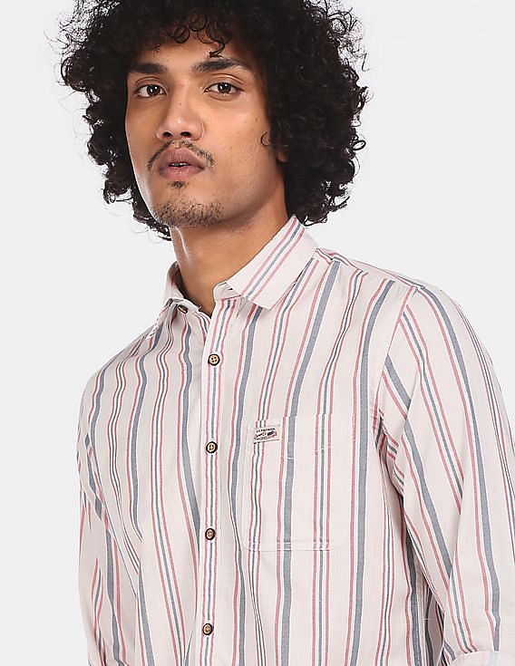 Buy U.S. Polo Assn. Long Sleeve Woven Stripe Casual Shirt