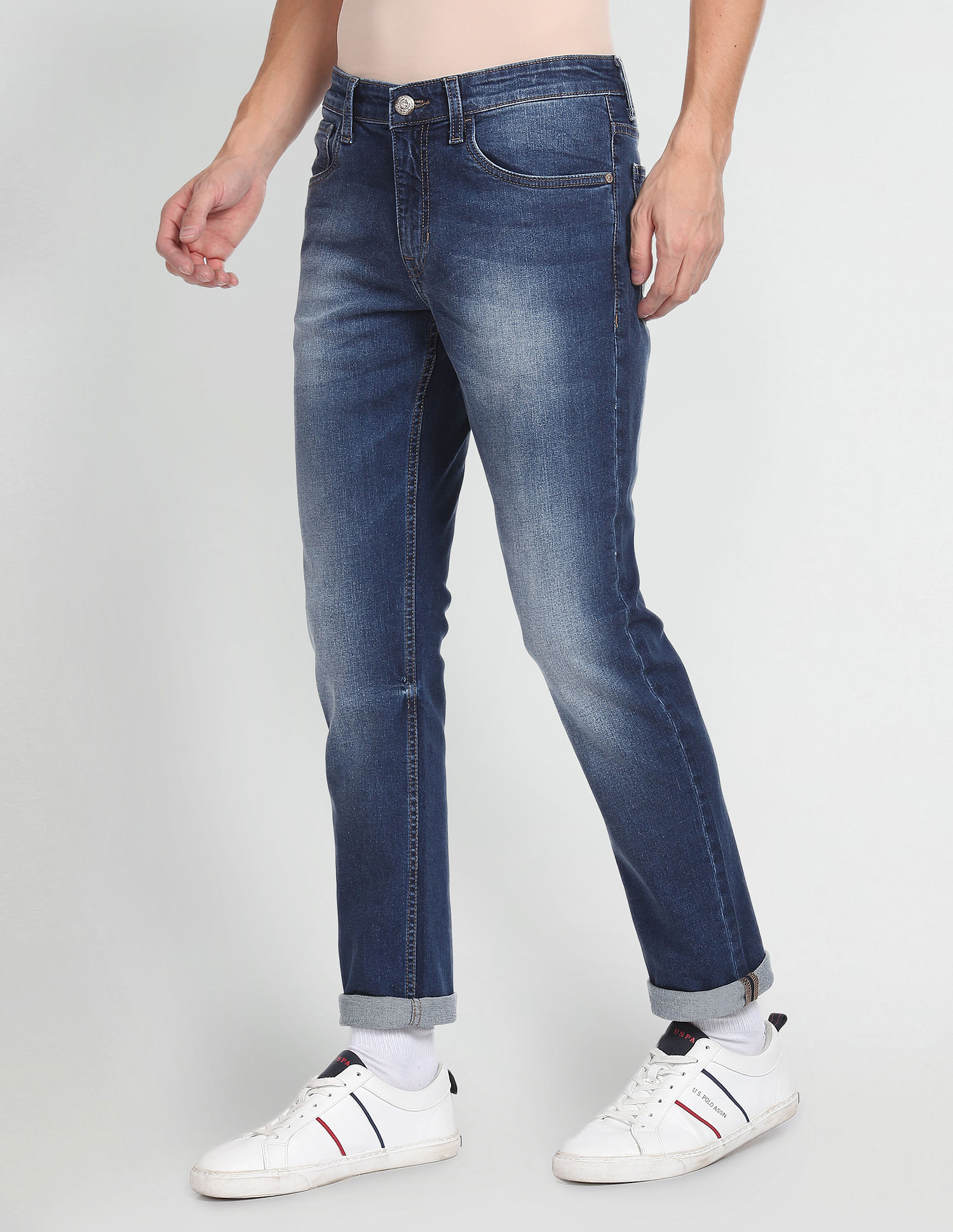 U.S. Polo Assn. Denim Co. Stone Wash Mid Rise Jeans