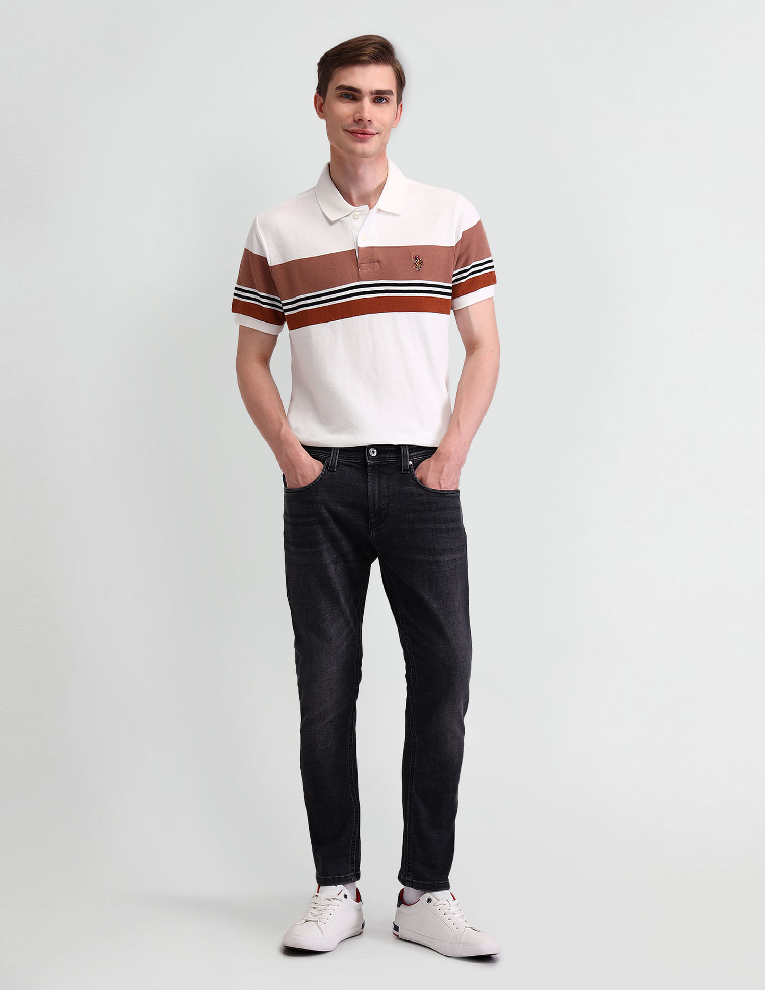 U.S. Polo Assn. Denim Co. Henry Tapered Cropped Black Jeans