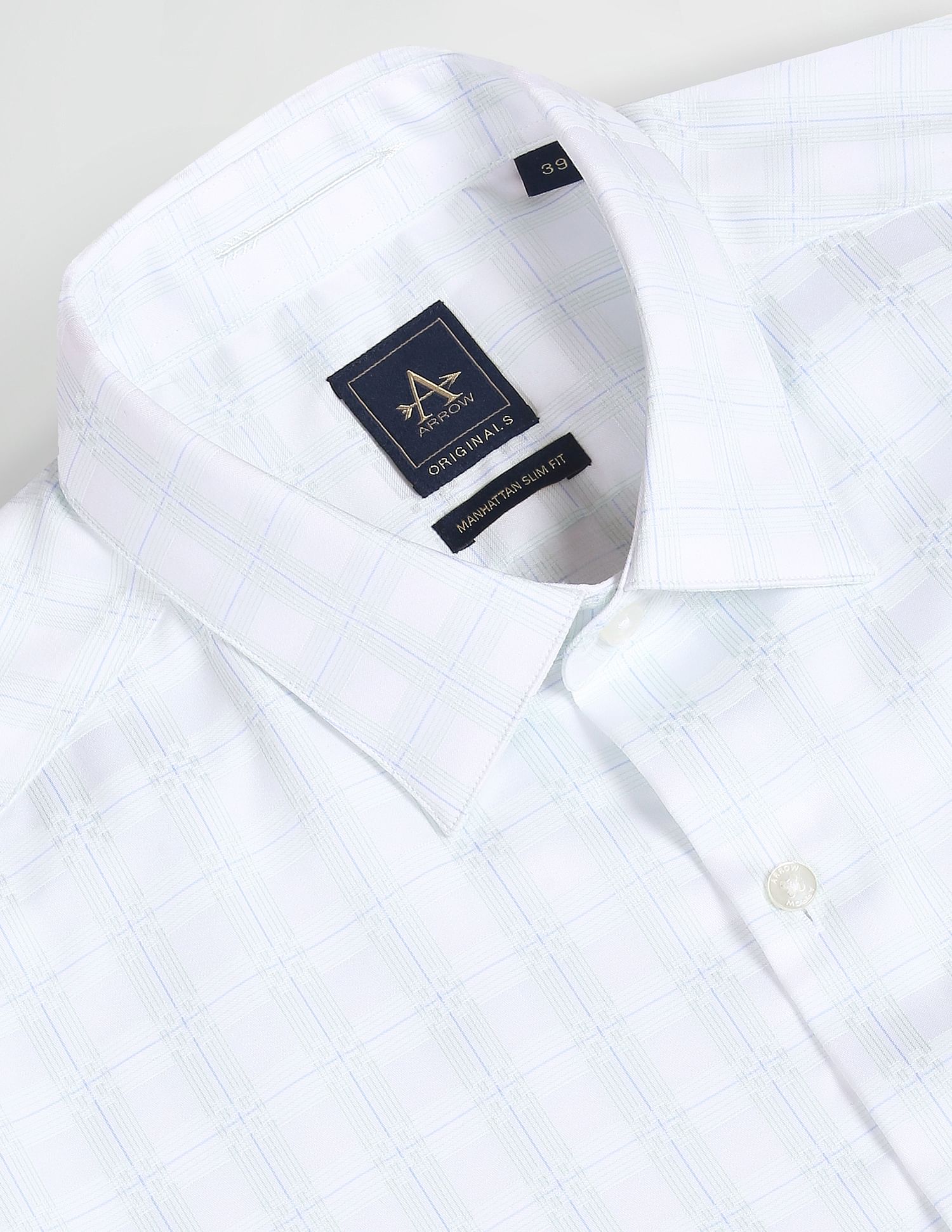 Arrow Tartan Check Slim Fit Auto Press Shirt