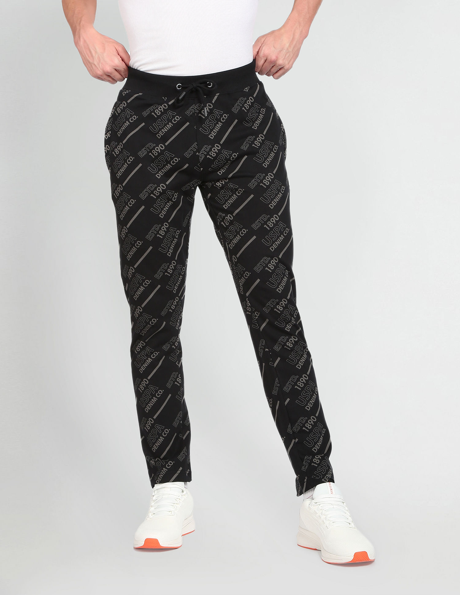 U.S. POLO ASSN. Solid Men Black Track Pants - Price History