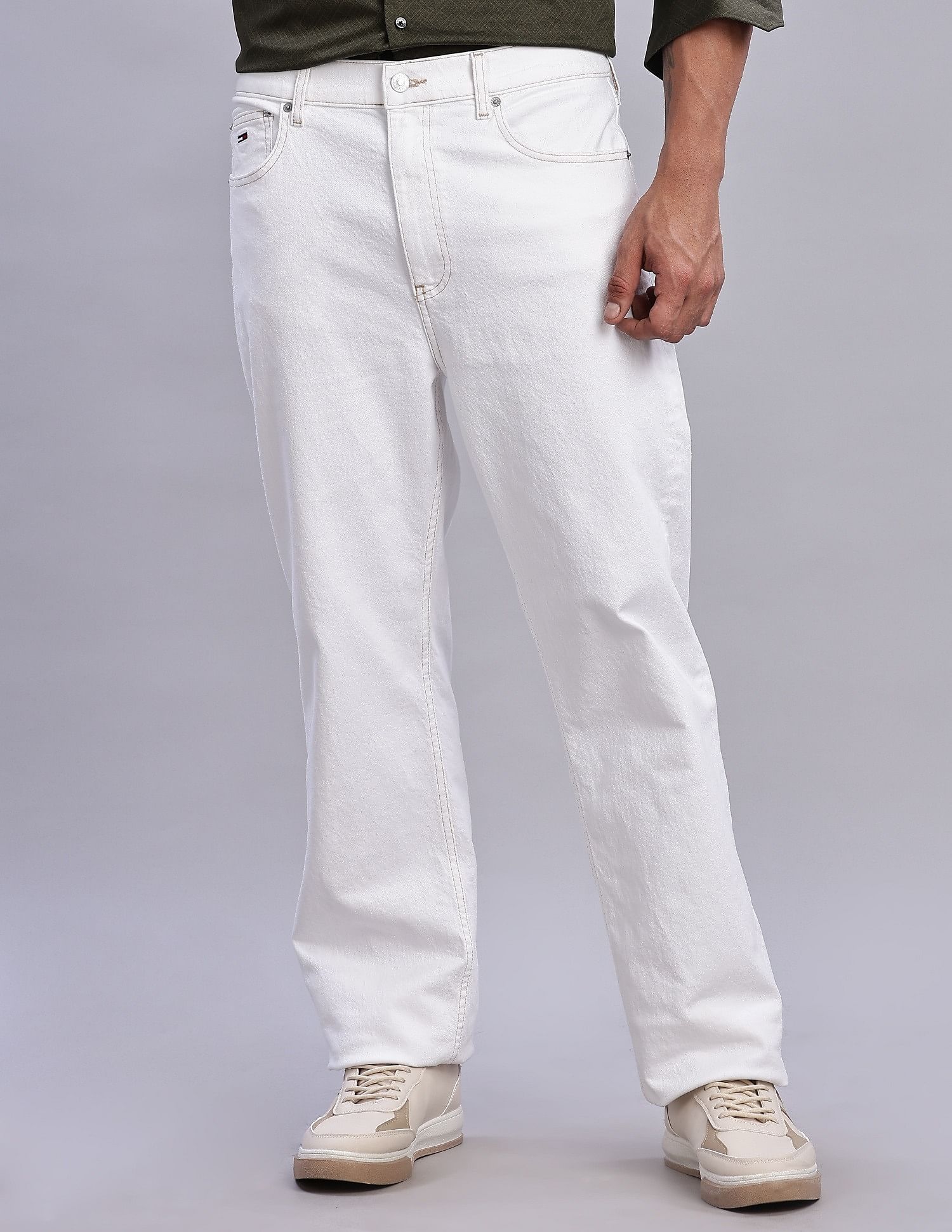 Tommy Hilfiger Cotton Regular Straight Fit Low Rise Jeans