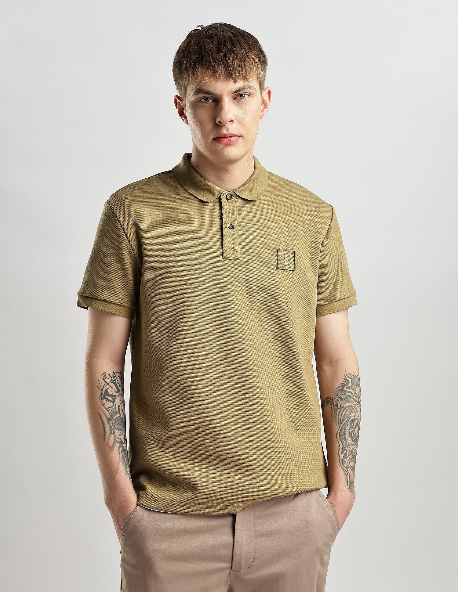 Calvin Klein Jeans Logo Regular Fit Cotton Polo Shirt