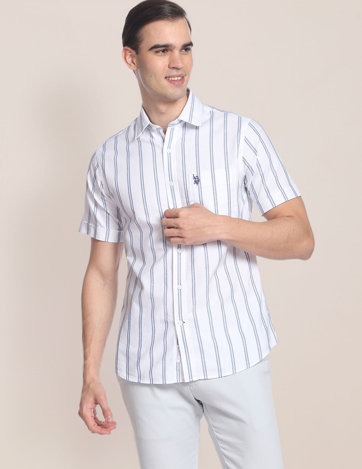 Buy U.S. Polo Assn. Iconic Oxford Stripe Shirt - NNNOW.com