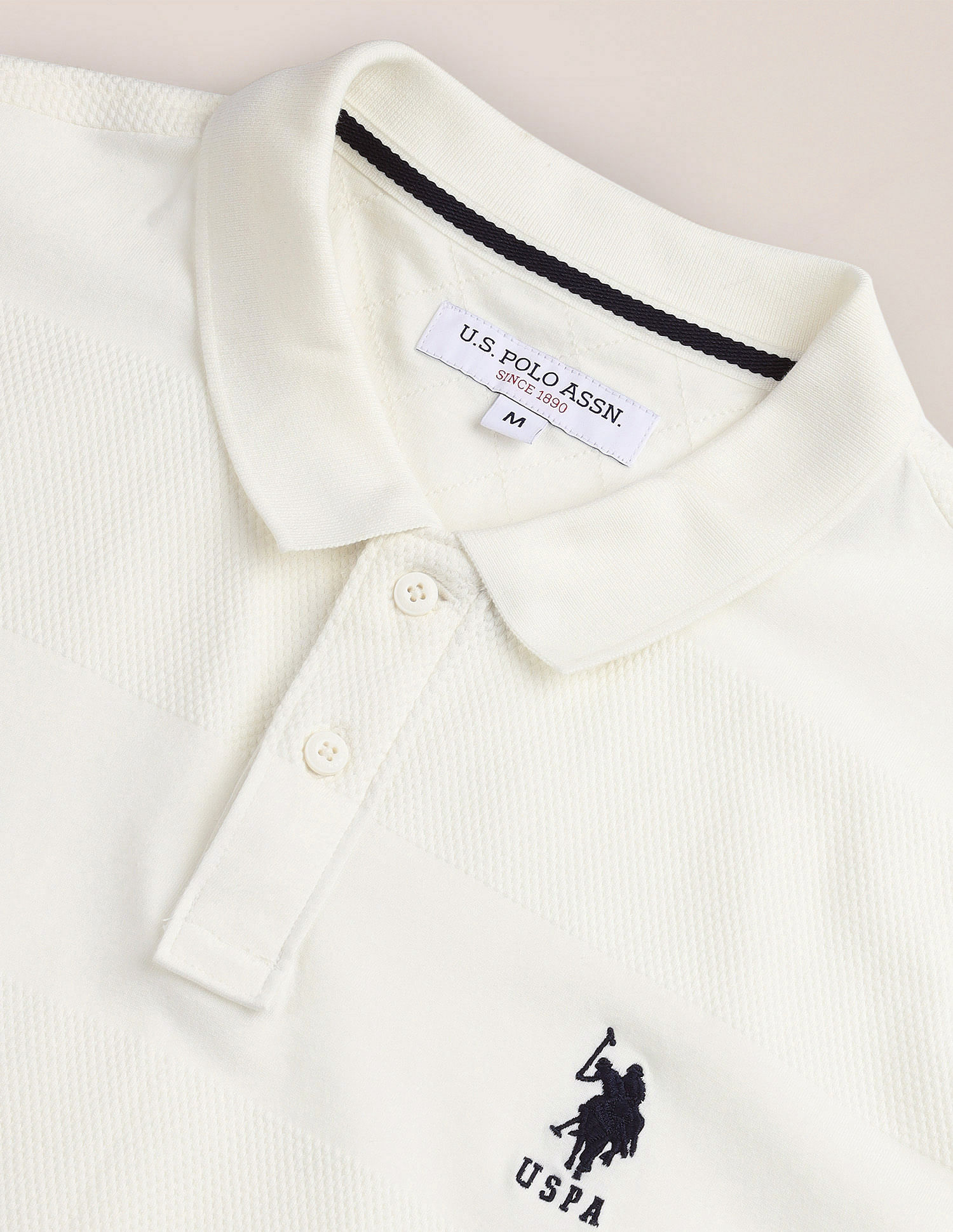 U.S. Polo Assn. Patterned Knit Slim Fit Polo Shirt